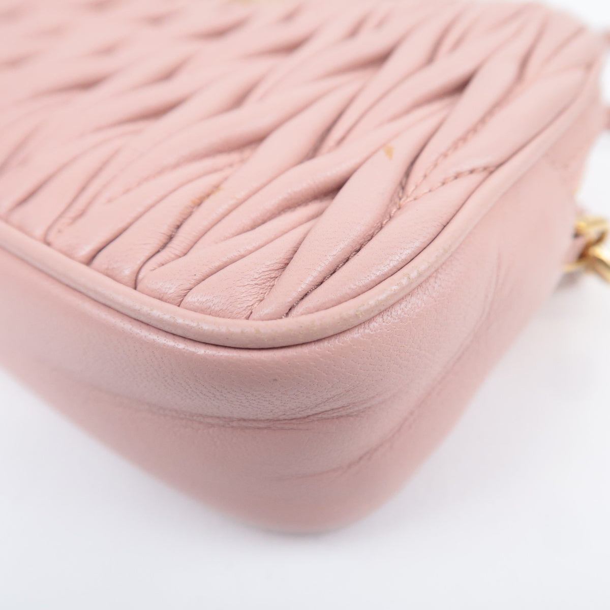 MIU MIU Matelasse Leather Small Shoulder Bag