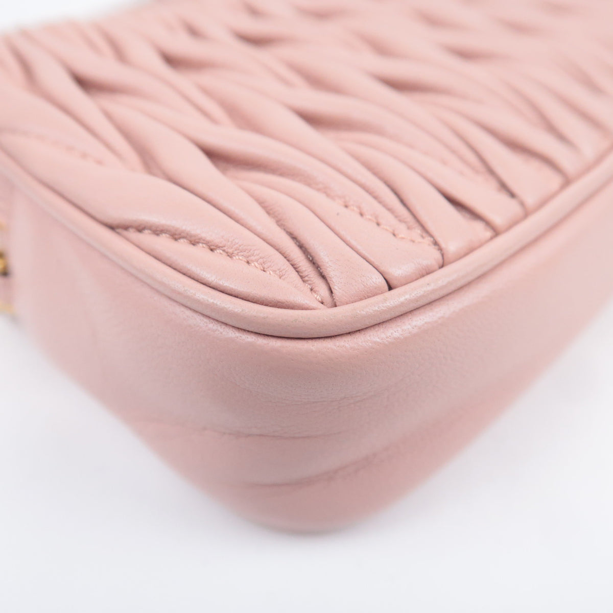 MIU MIU Matelasse Leather Small Shoulder Bag