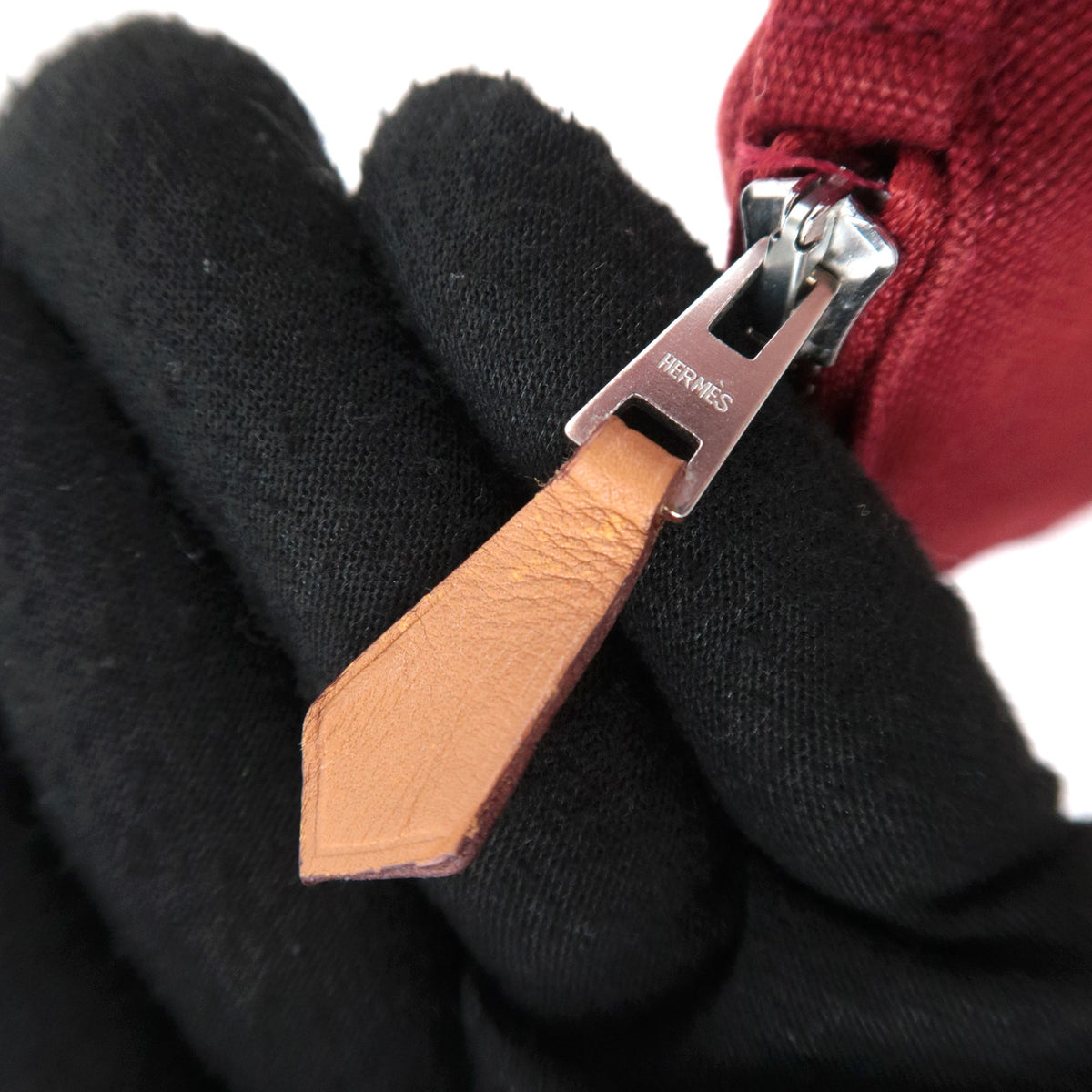 HERMES Bolide Pouch Mini Mini 15 Canvas Bordeaux
