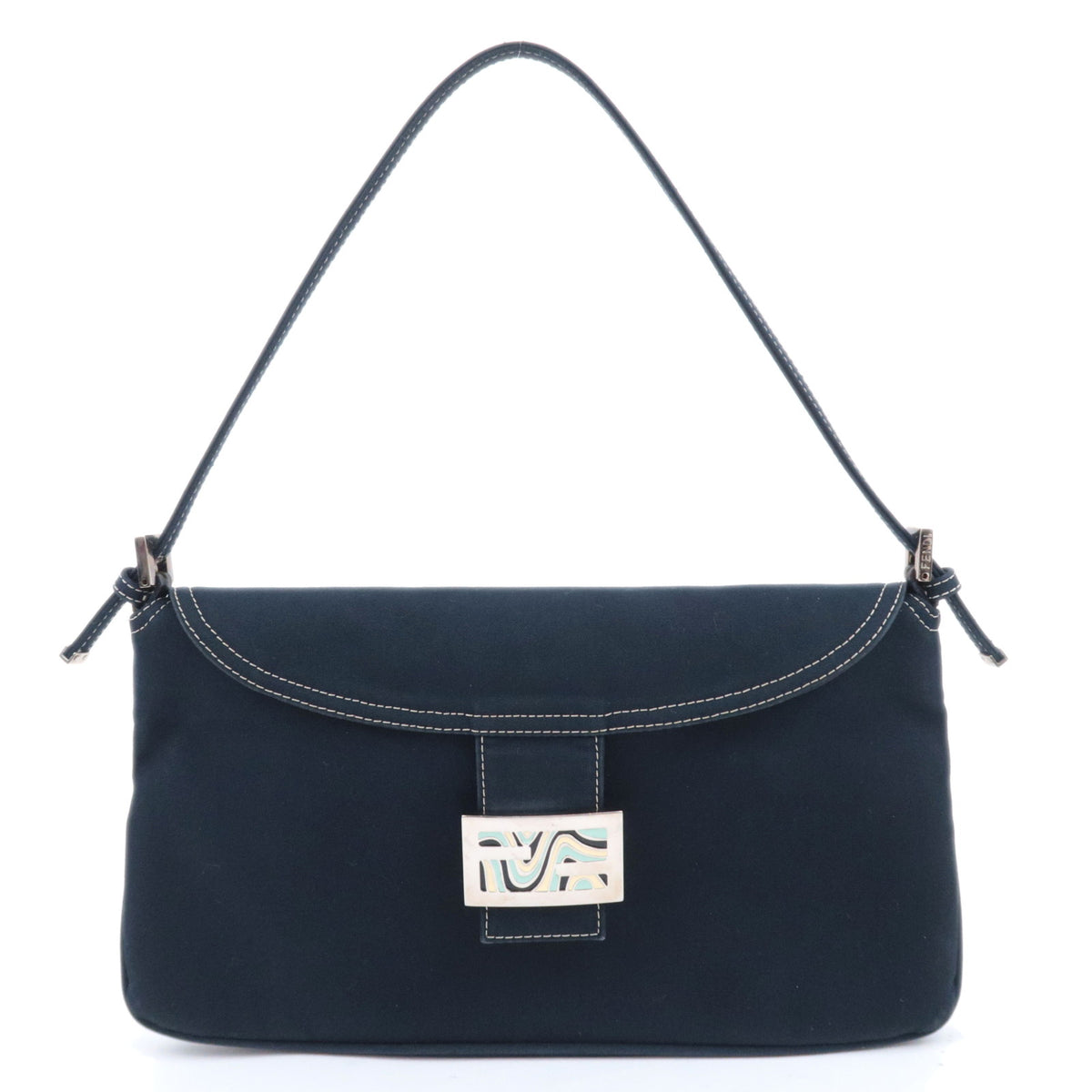 FENDI Marble Canvas Shoulder Bag 2679693248