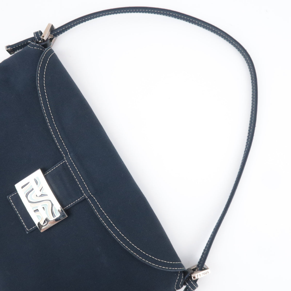 FENDI Marble Canvas Shoulder Bag 26796