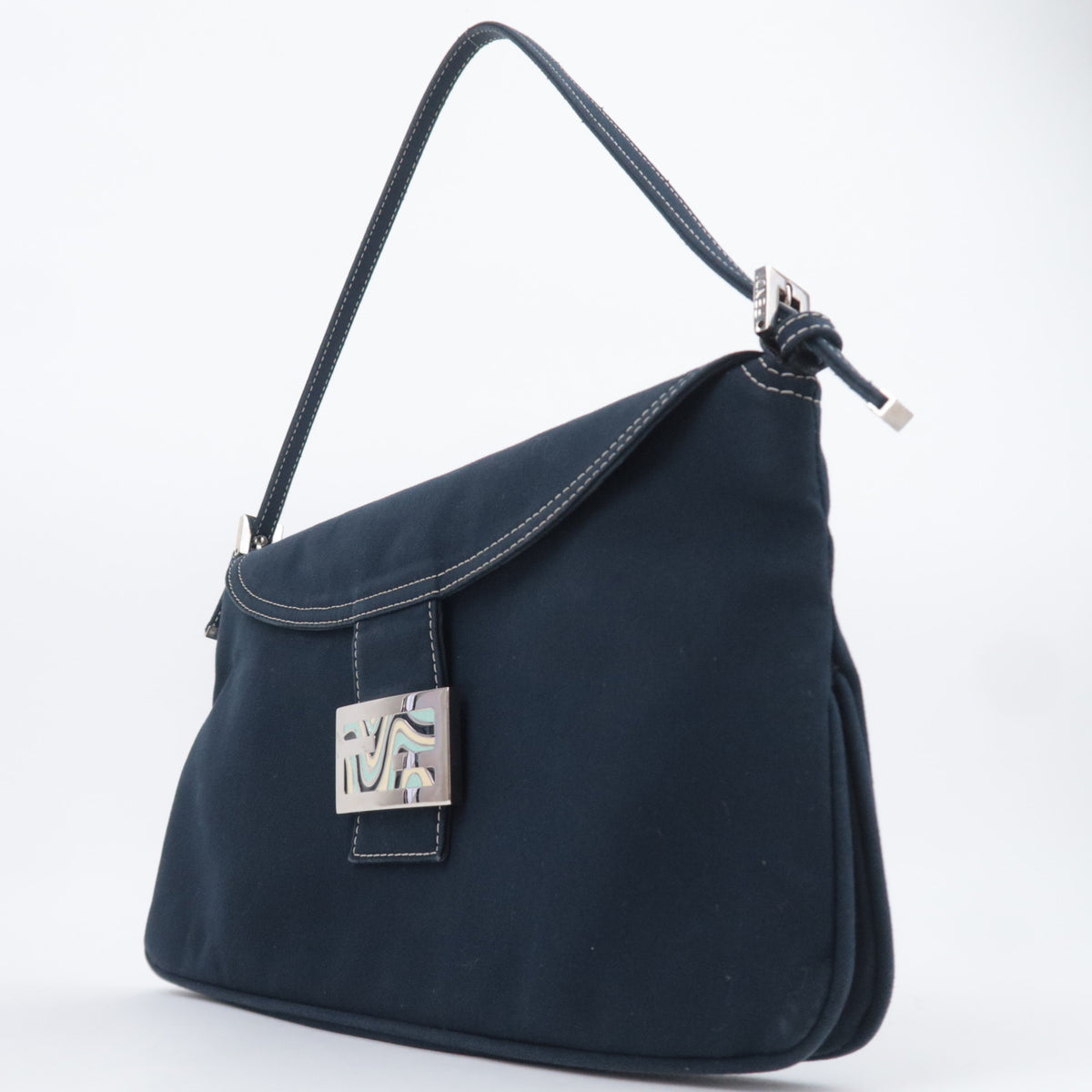 FENDI Marble Canvas Shoulder Bag 26796