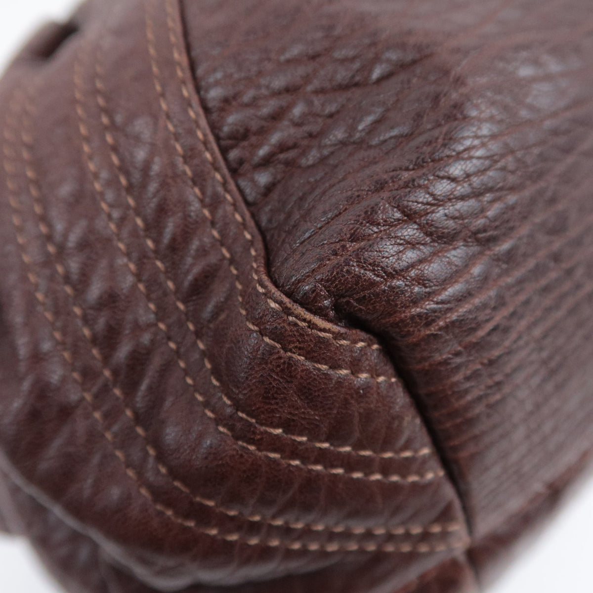 FENDI Mini Spy Bag Leather Handbag Brown 8BL078