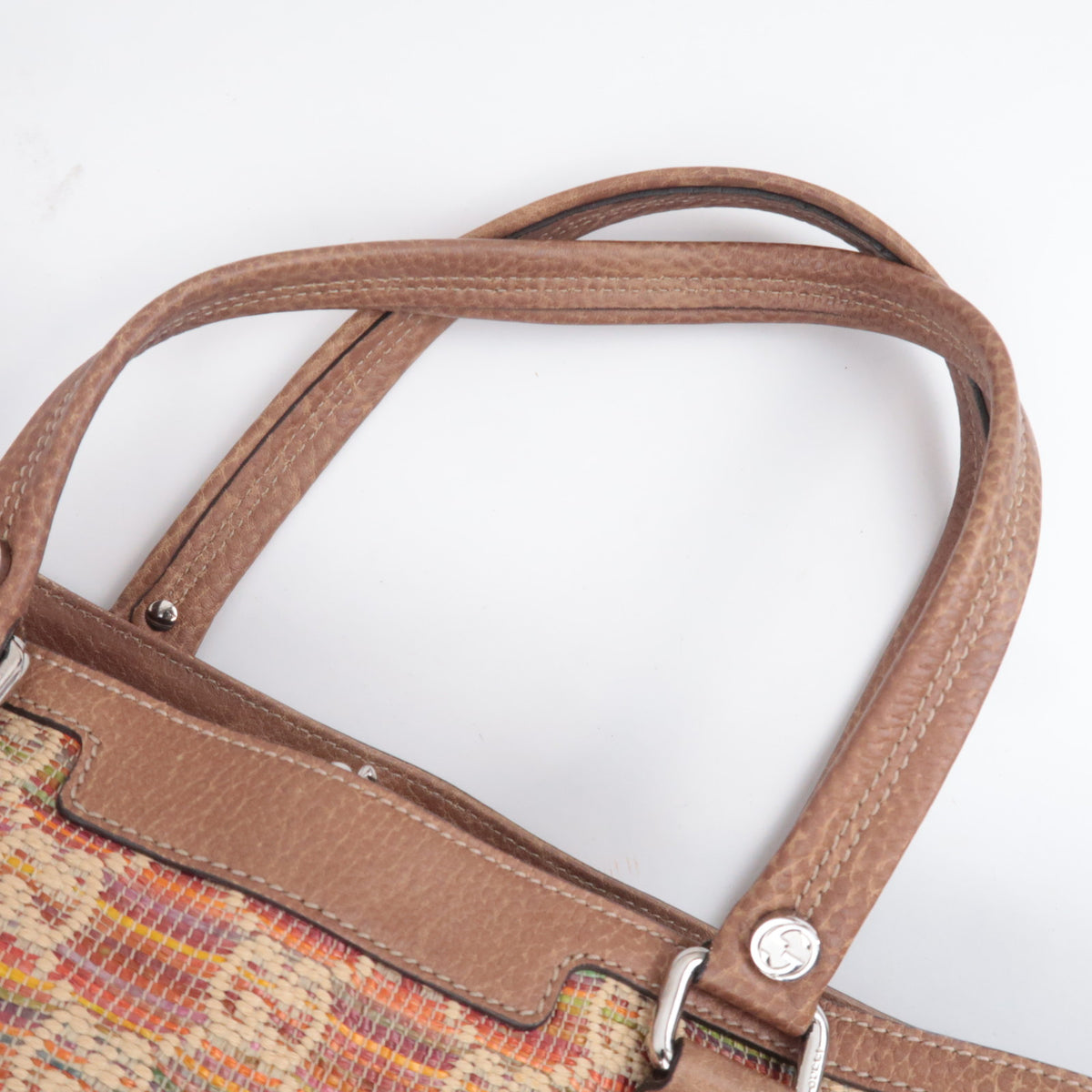 GUCCI Paglia GG Tote Bag Sunset Stripe 232943