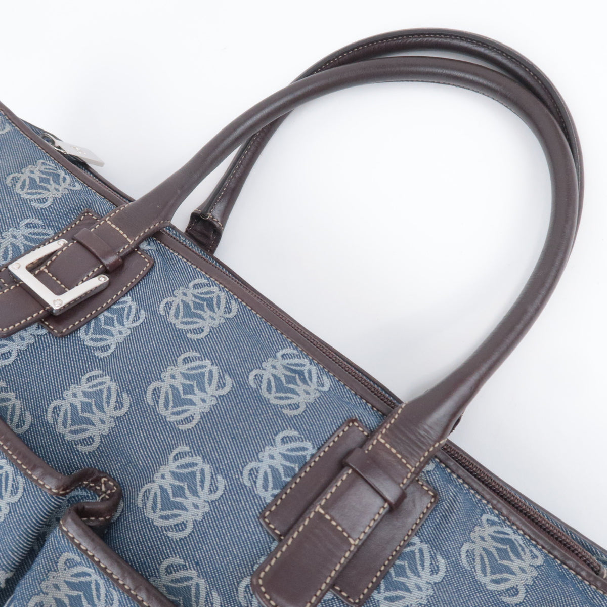 LOEWE Repeat Anagram Denim Tote Bag