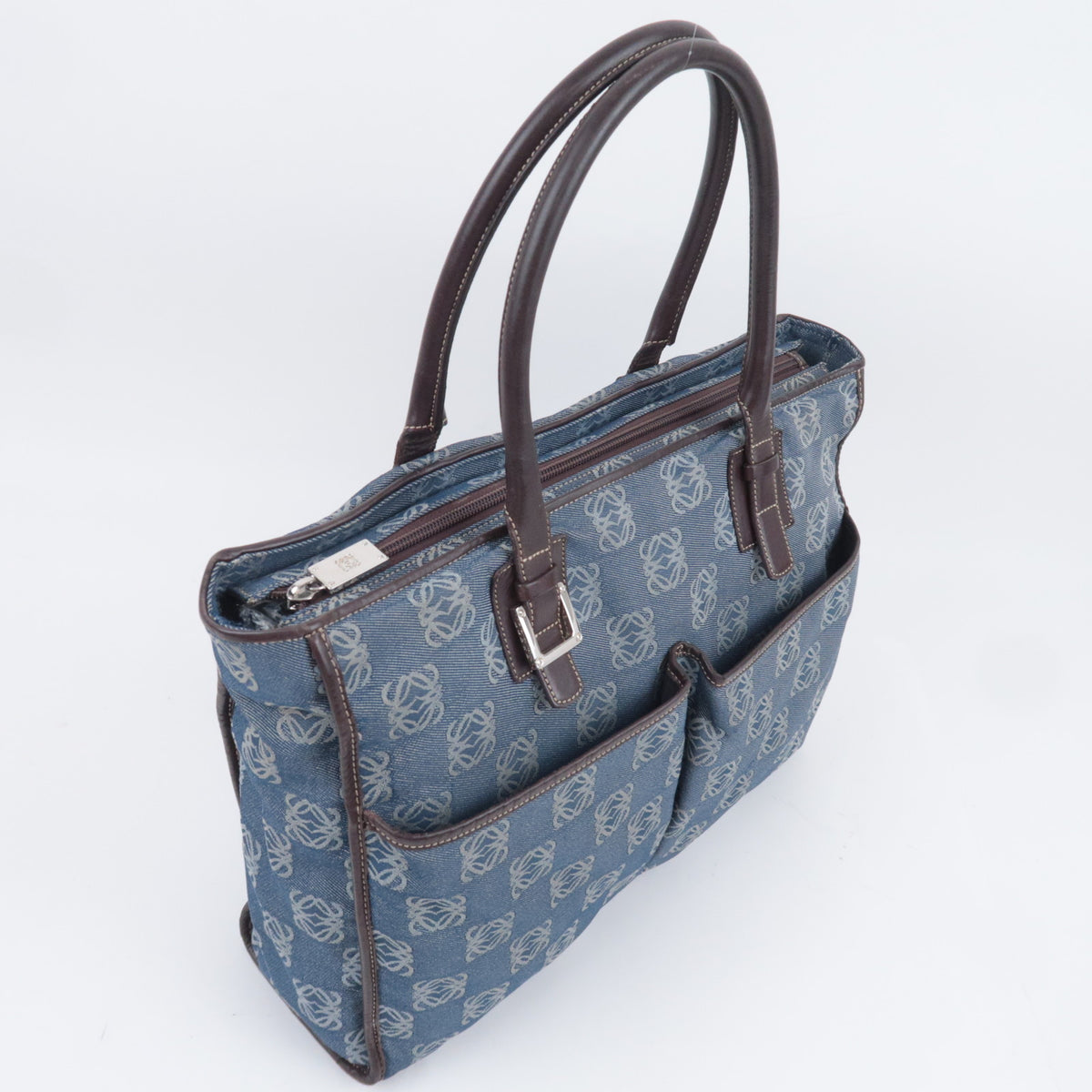LOEWE Repeat Anagram Denim Tote Bag