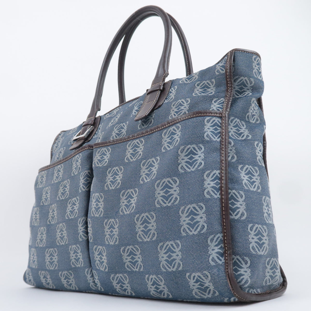 LOEWE Repeat Anagram Denim Tote Bag