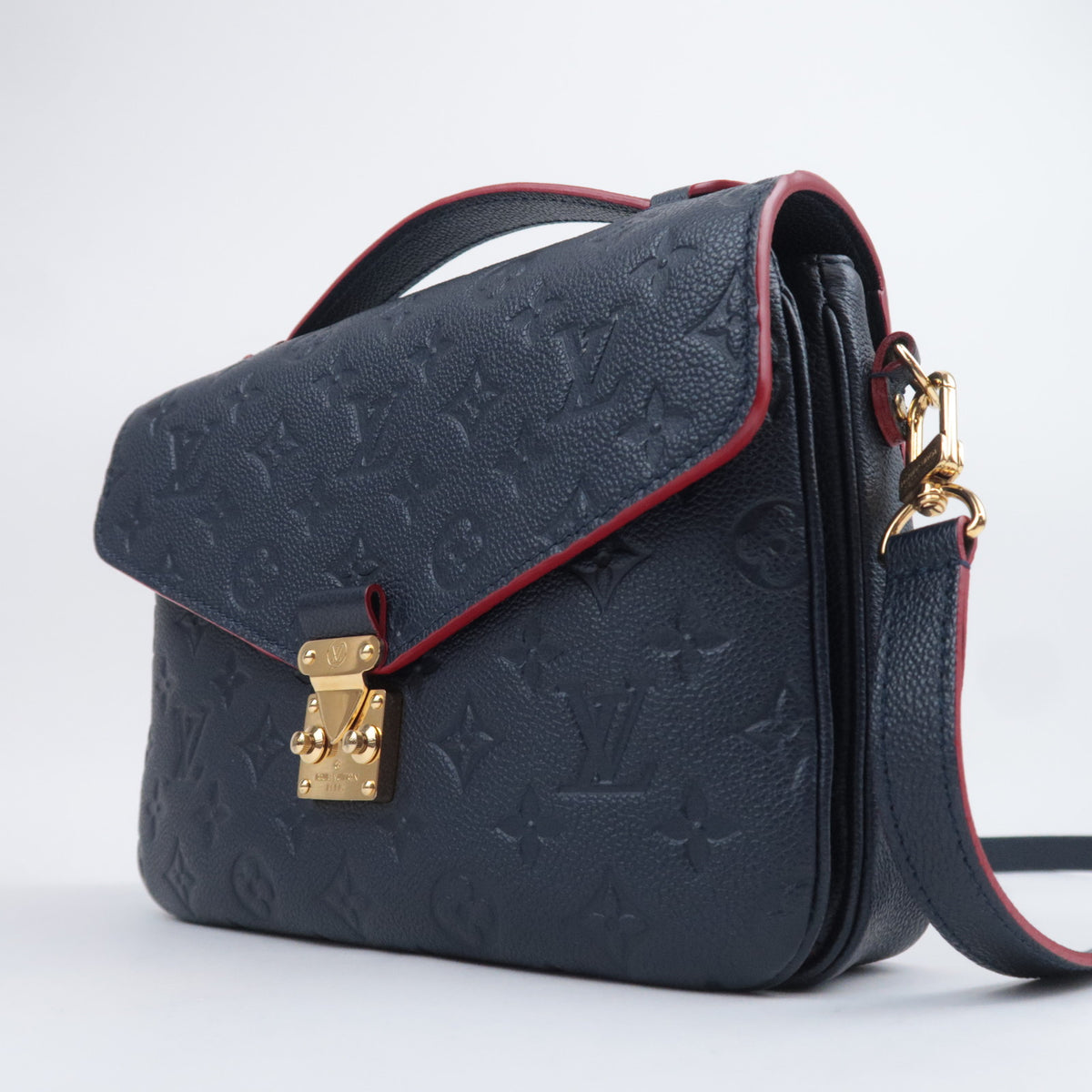 Louis Vuitton Monogram Empreinte Pochette Metis MM Marine Rouge M44071