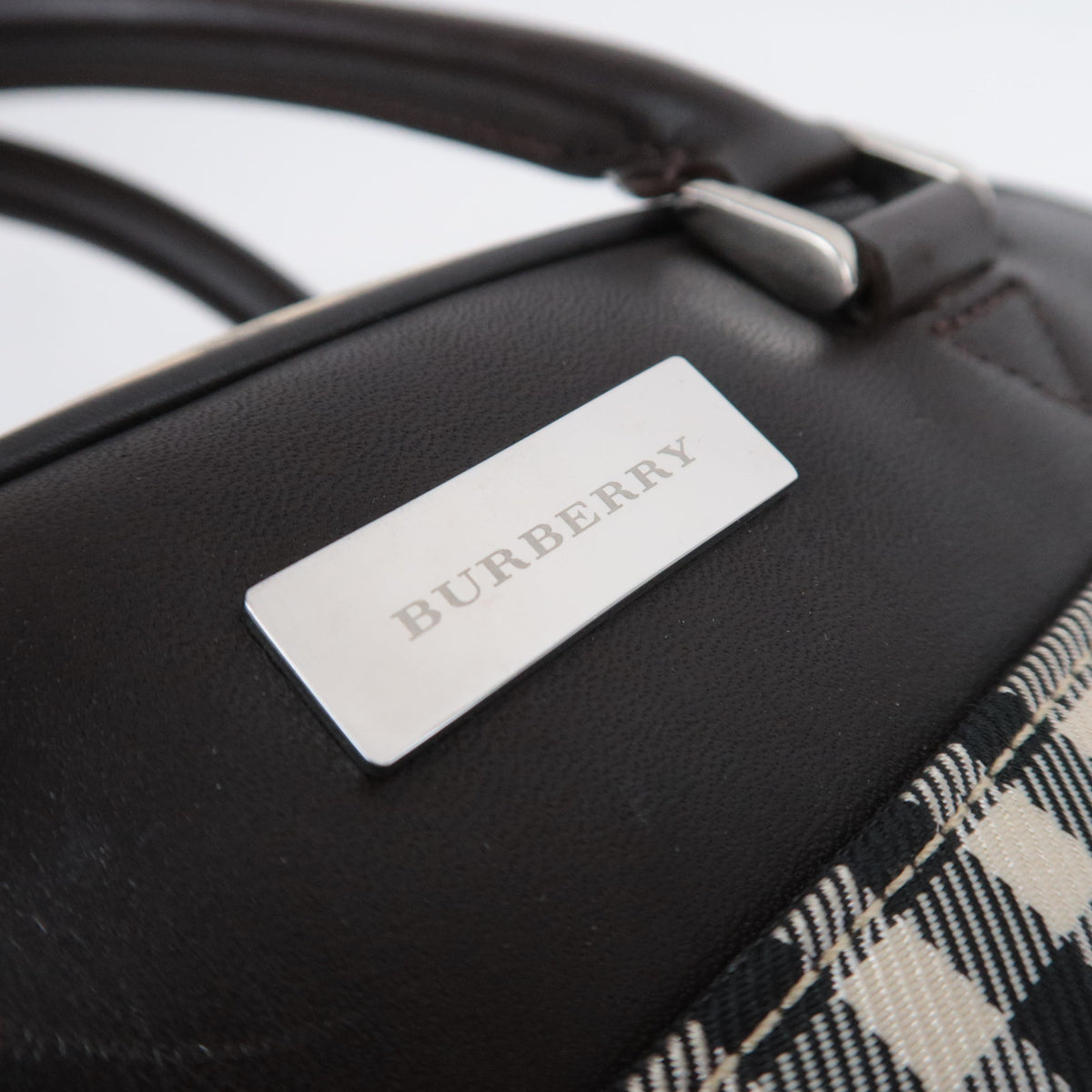 BURBERRY Nova Plaid Small Handbag
