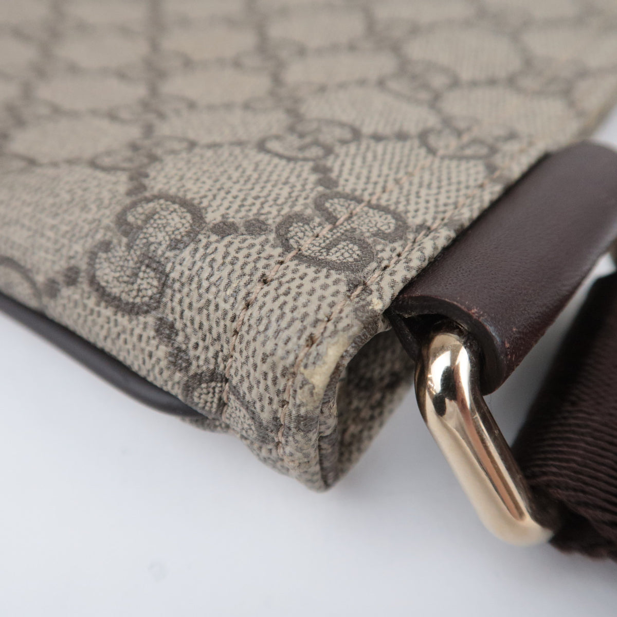 GUCCI GG Supreme Flat Shoulder Bag 201446