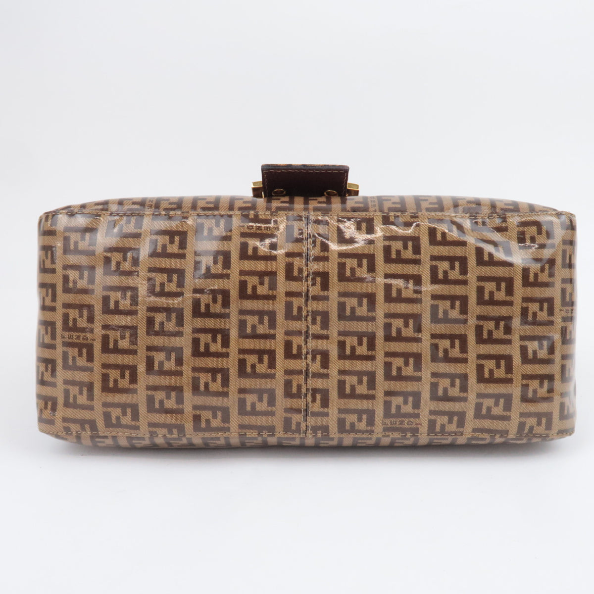 FENDI Zucchino Mamma Baguette Vinyl Shoulder Bag 26325