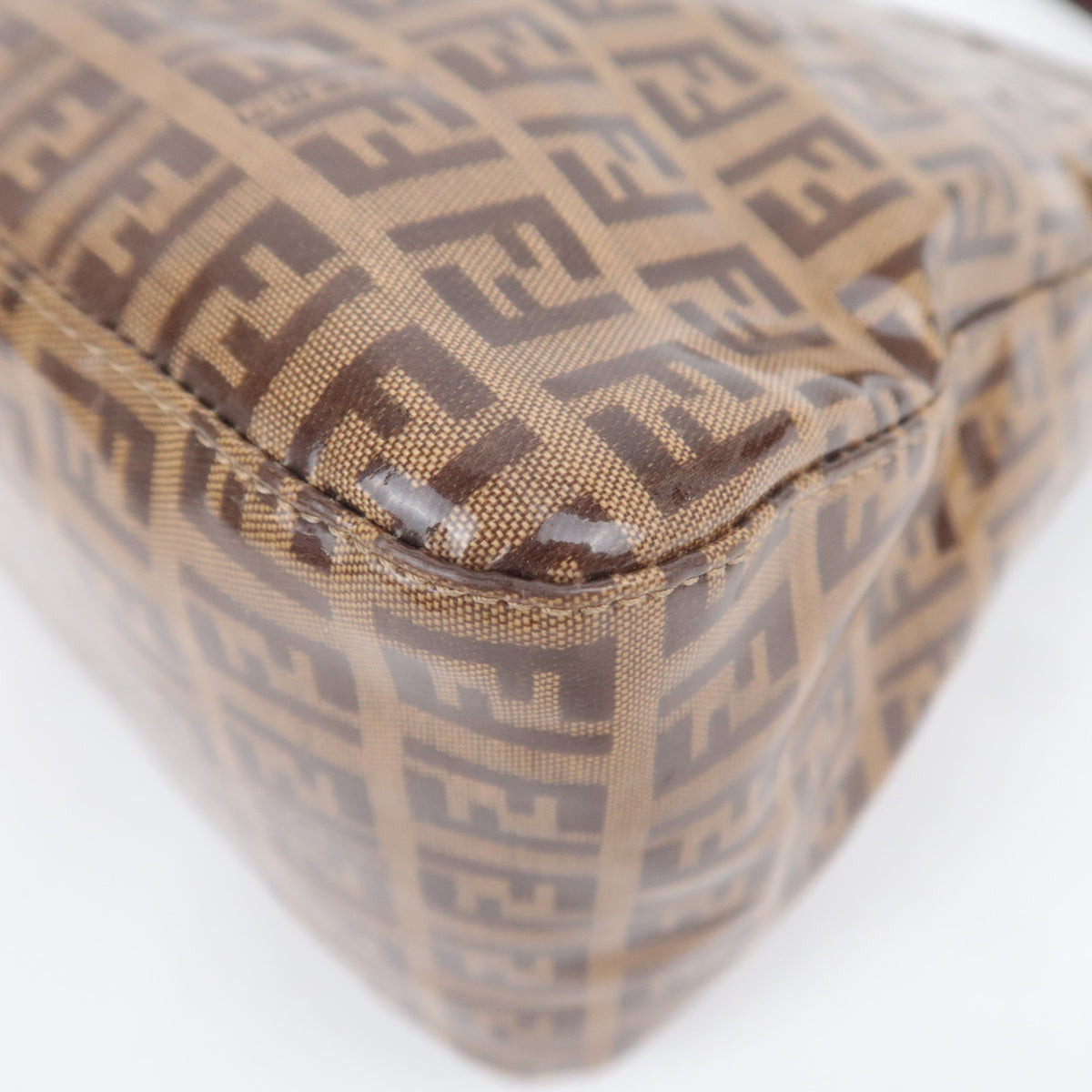 FENDI Zucchino Mamma Baguette Vinyl Shoulder Bag 26325