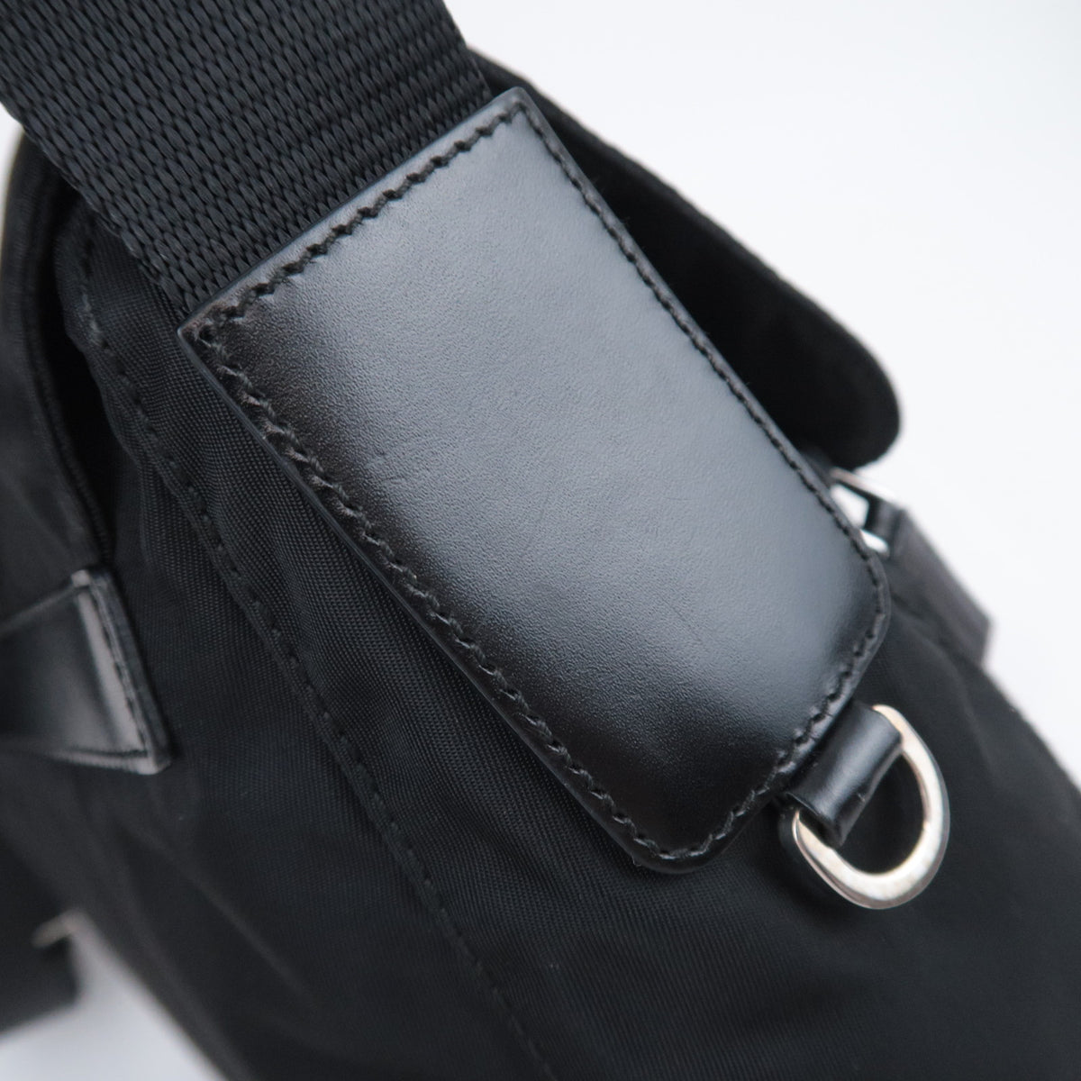 PRADA Nylon Leather Shoulder Bag BT8994