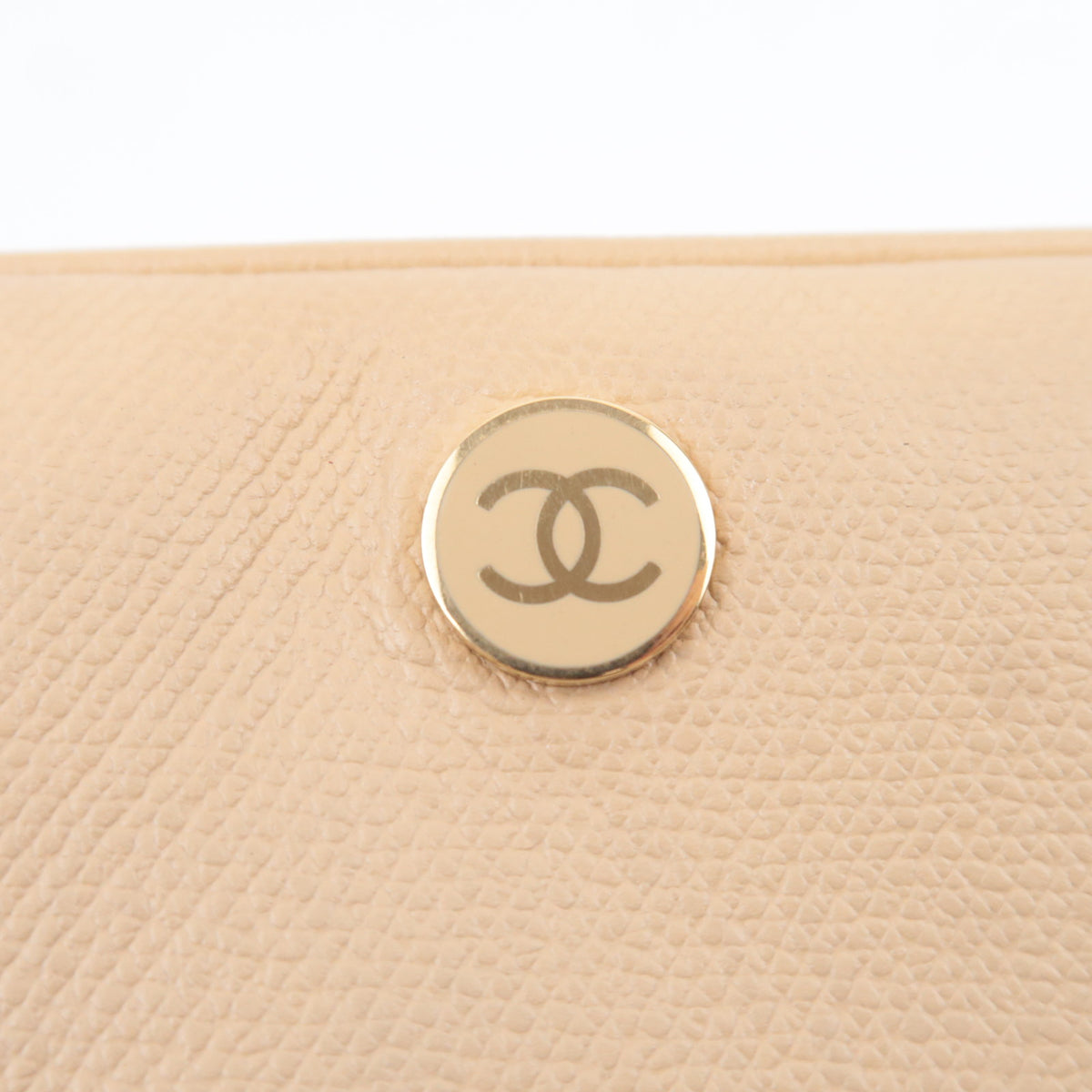 CHANEL Coco Button Small Cosmetic Pouch Caviarskin