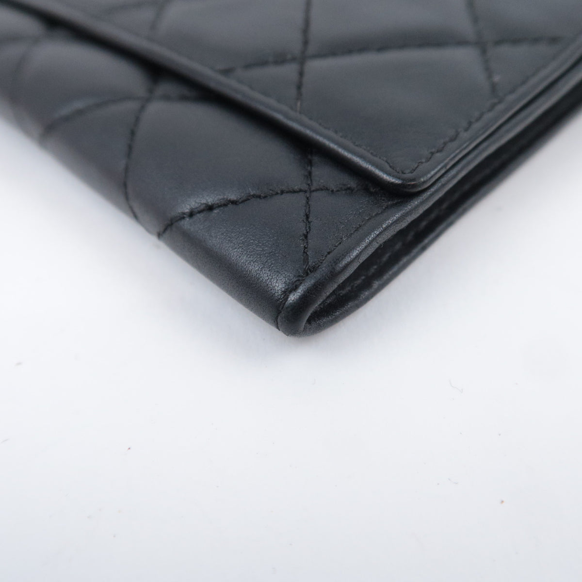 CHANEL Cambon Line Bi-Fold Wallet Lambskin