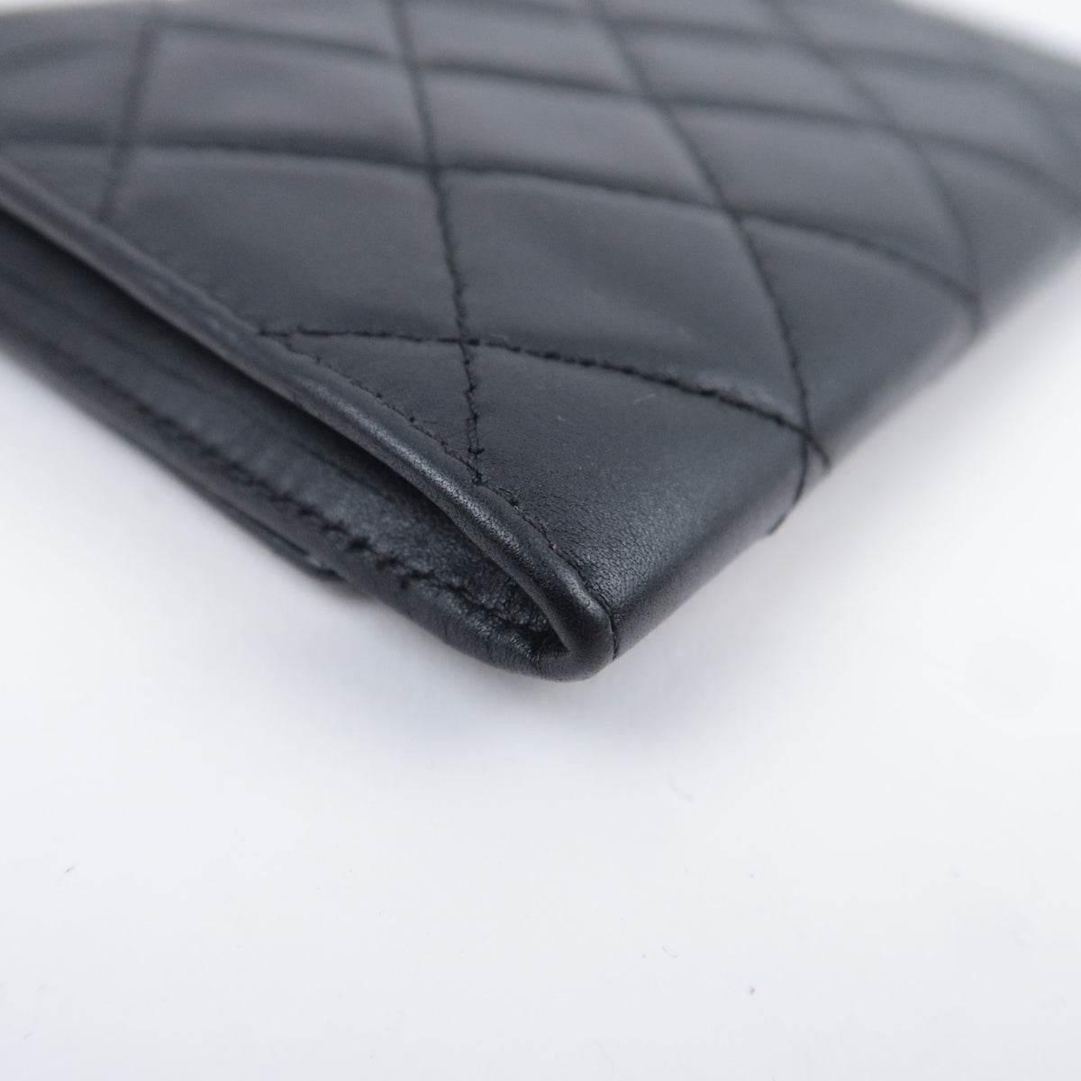 CHANEL Cambon Line Bi-Fold Wallet Lambskin