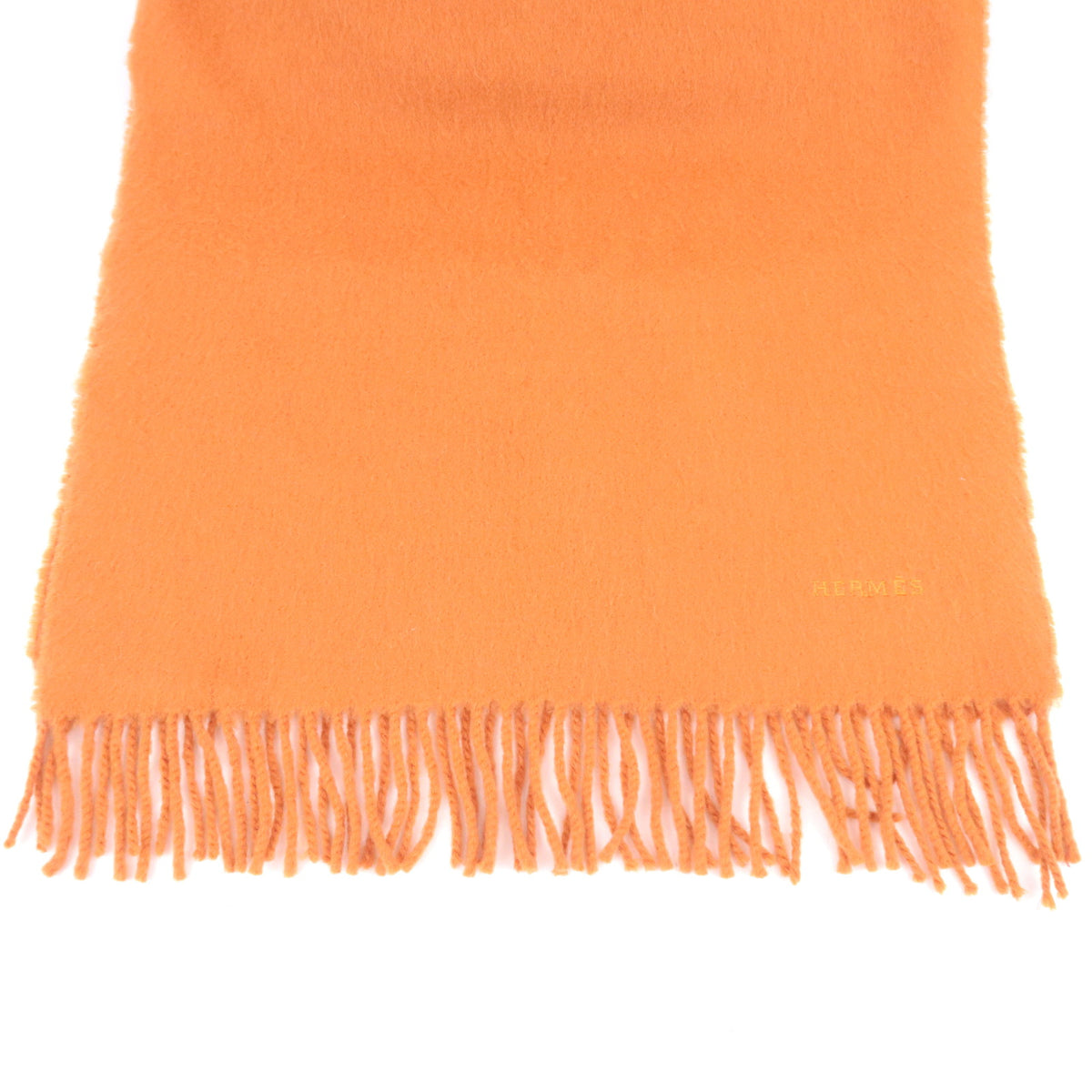 HERMES Fringe Cashmere 100% Scarf
