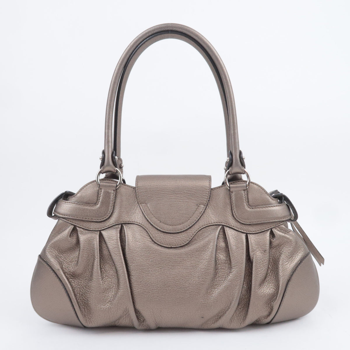 Ferragamo Gancini Leather Shoulder Bag