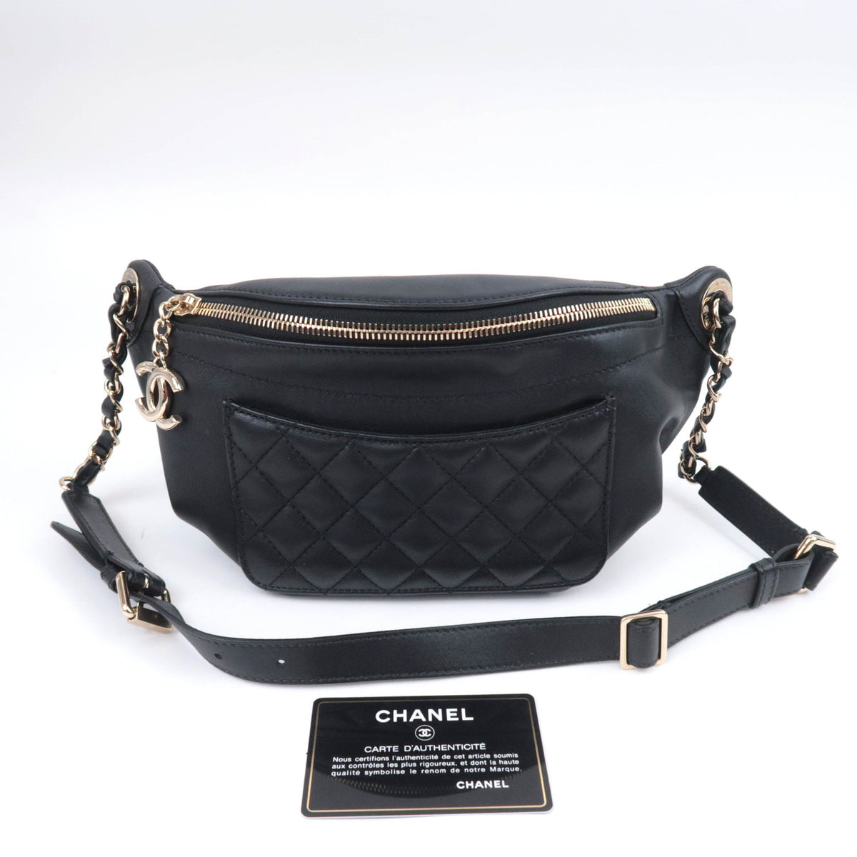 CHANEL Matelasse Chain Body Bag Lambskin