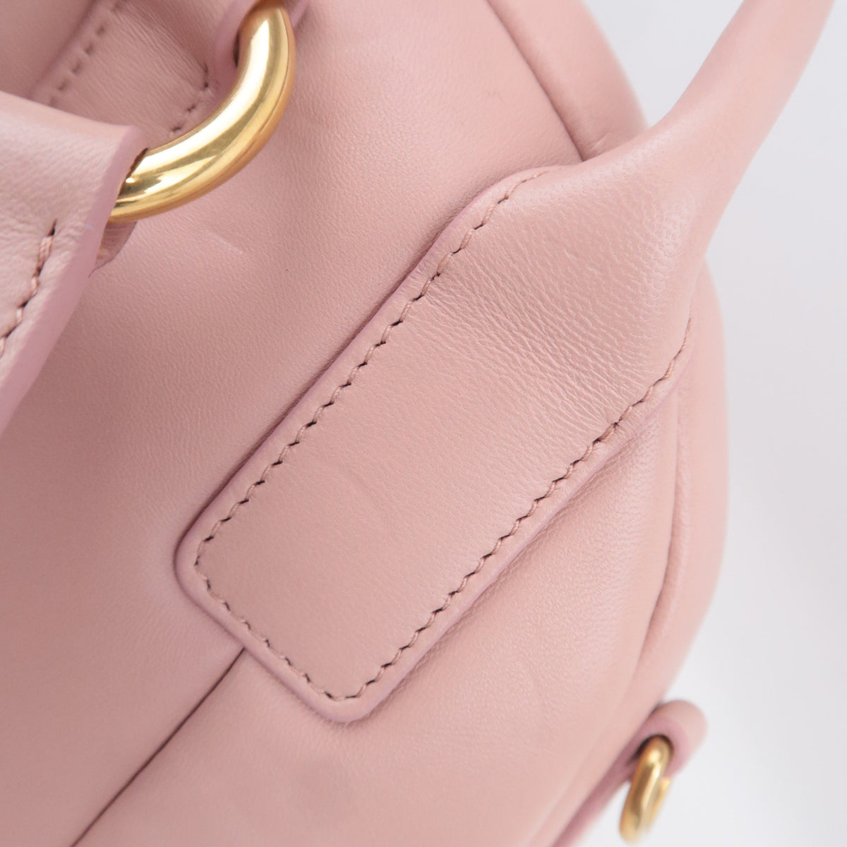 MIU MIU Matelasse Leather Backpack Pink 5BZ022