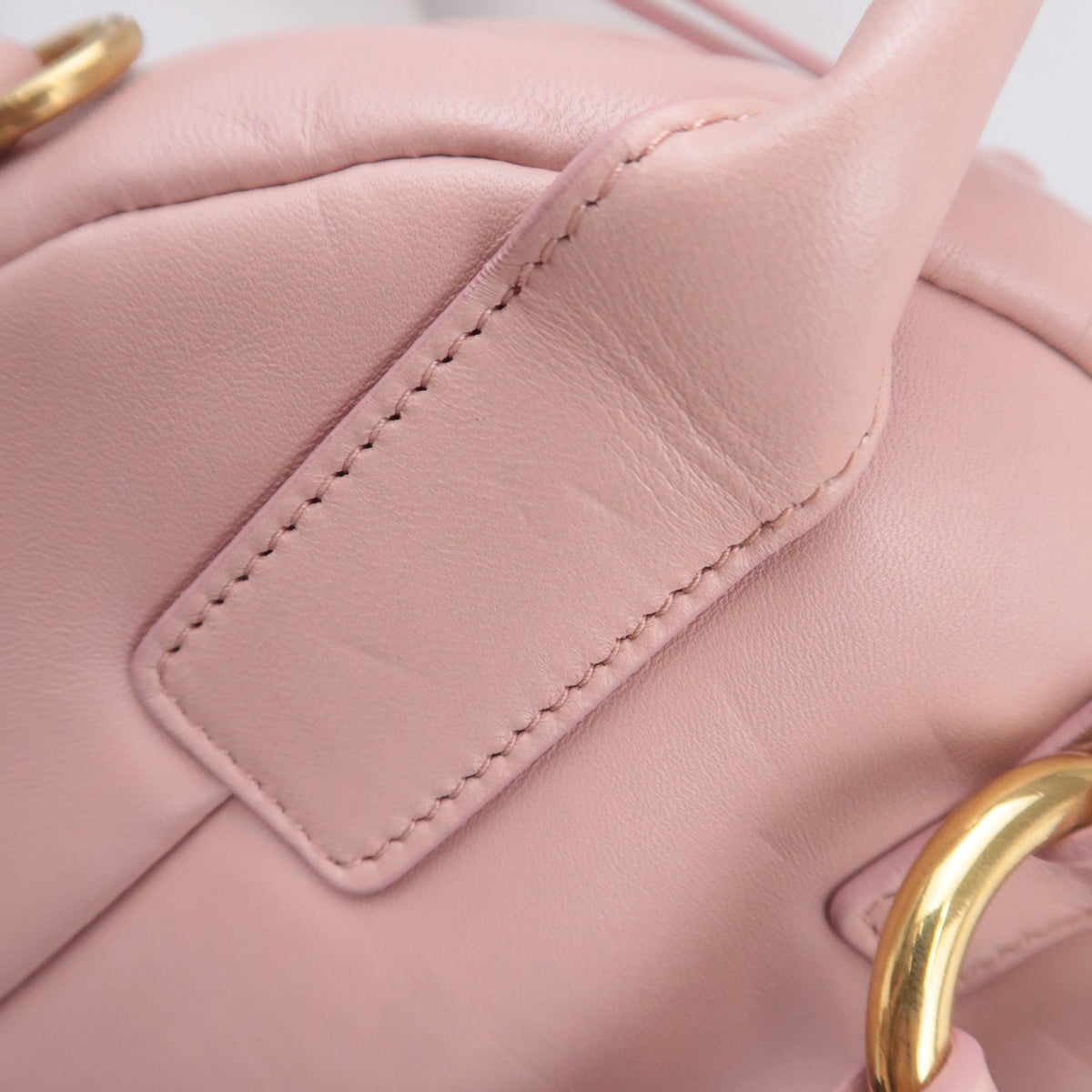 MIU MIU Matelasse Leather Backpack Pink 5BZ022