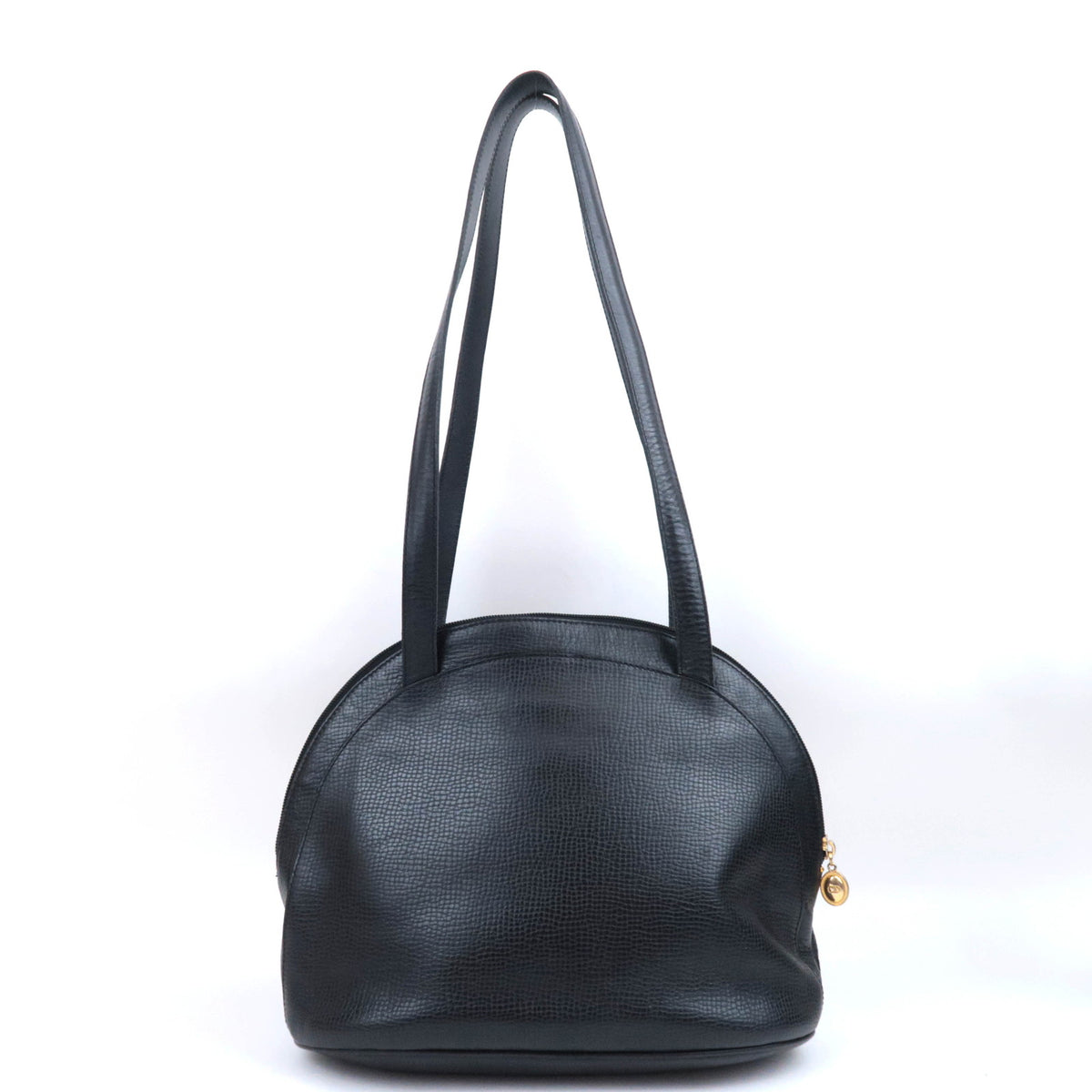 Christian Dior Oval Logo Leather Shoulder Bag