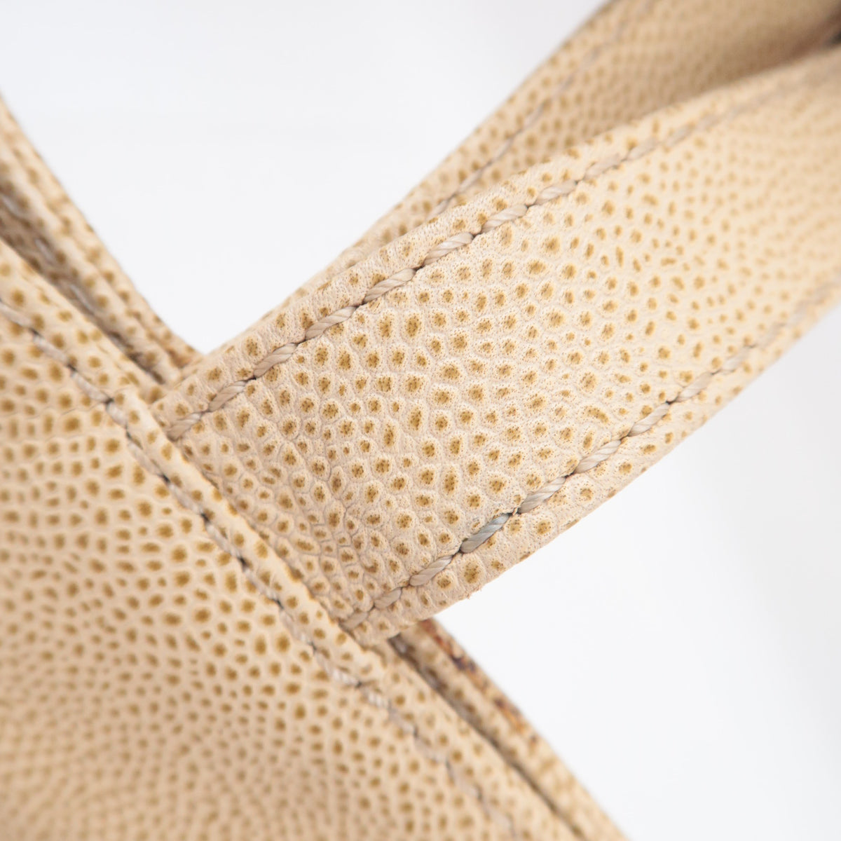 CHANEL Coco Mark Tote Bag Caviarskin Beige