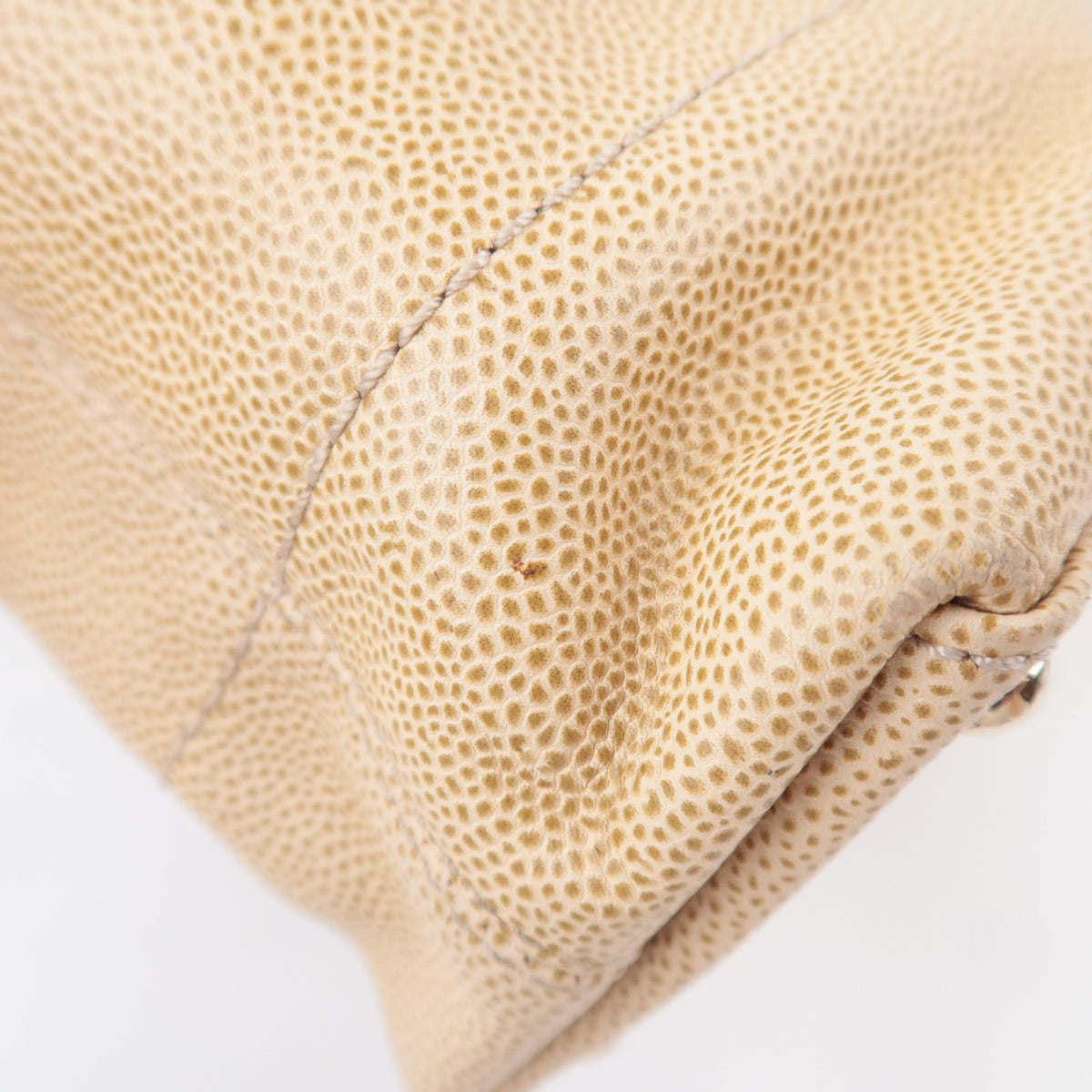 CHANEL Coco Mark Tote Bag Caviarskin Beige