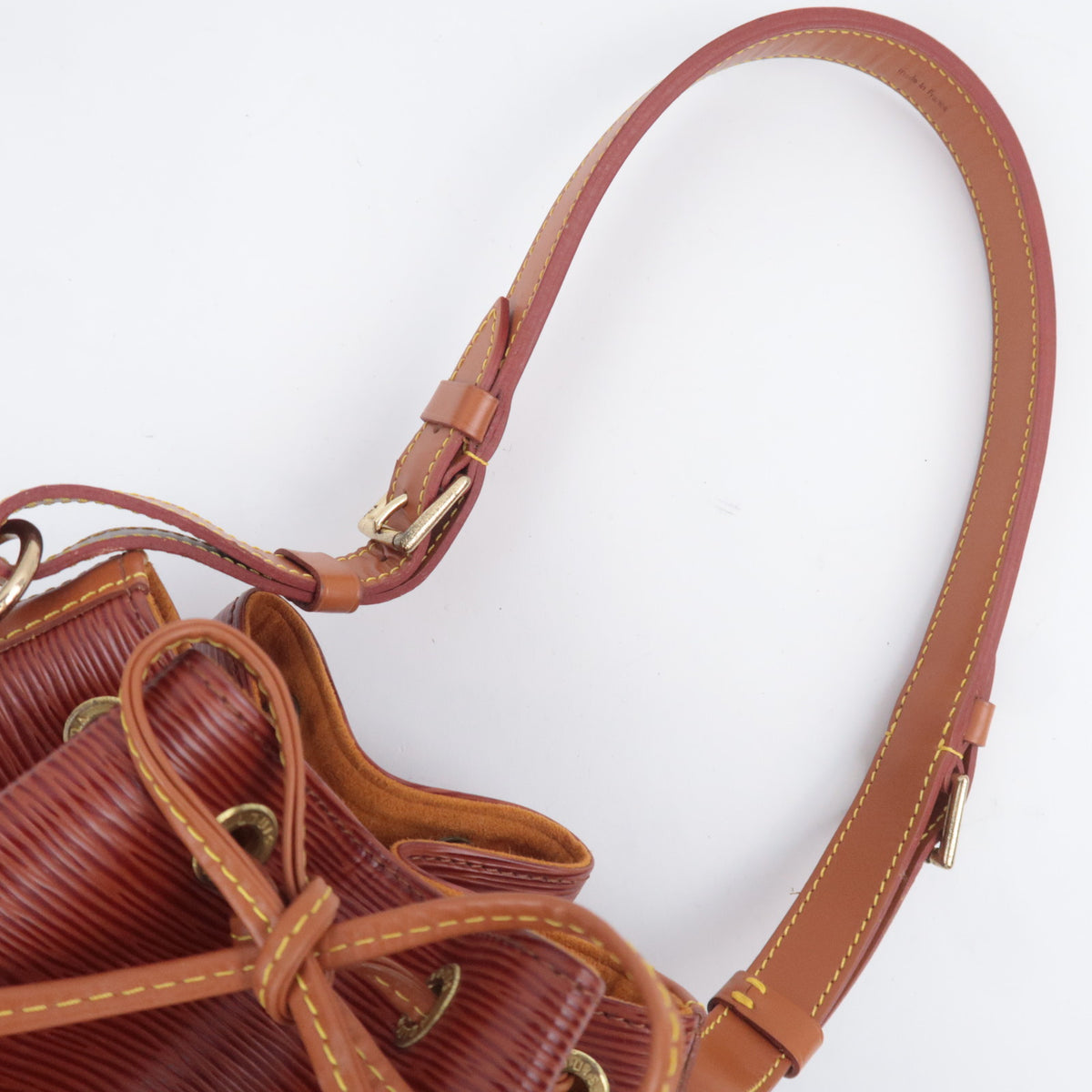 Louis Vuitton Epi Noe Two Tone Bag Kenya Brown / Zipang Gold M44028