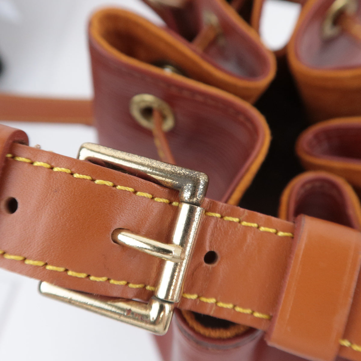 Louis Vuitton Epi Noe Two Tone Bag Kenya Brown / Zipang Gold M44028