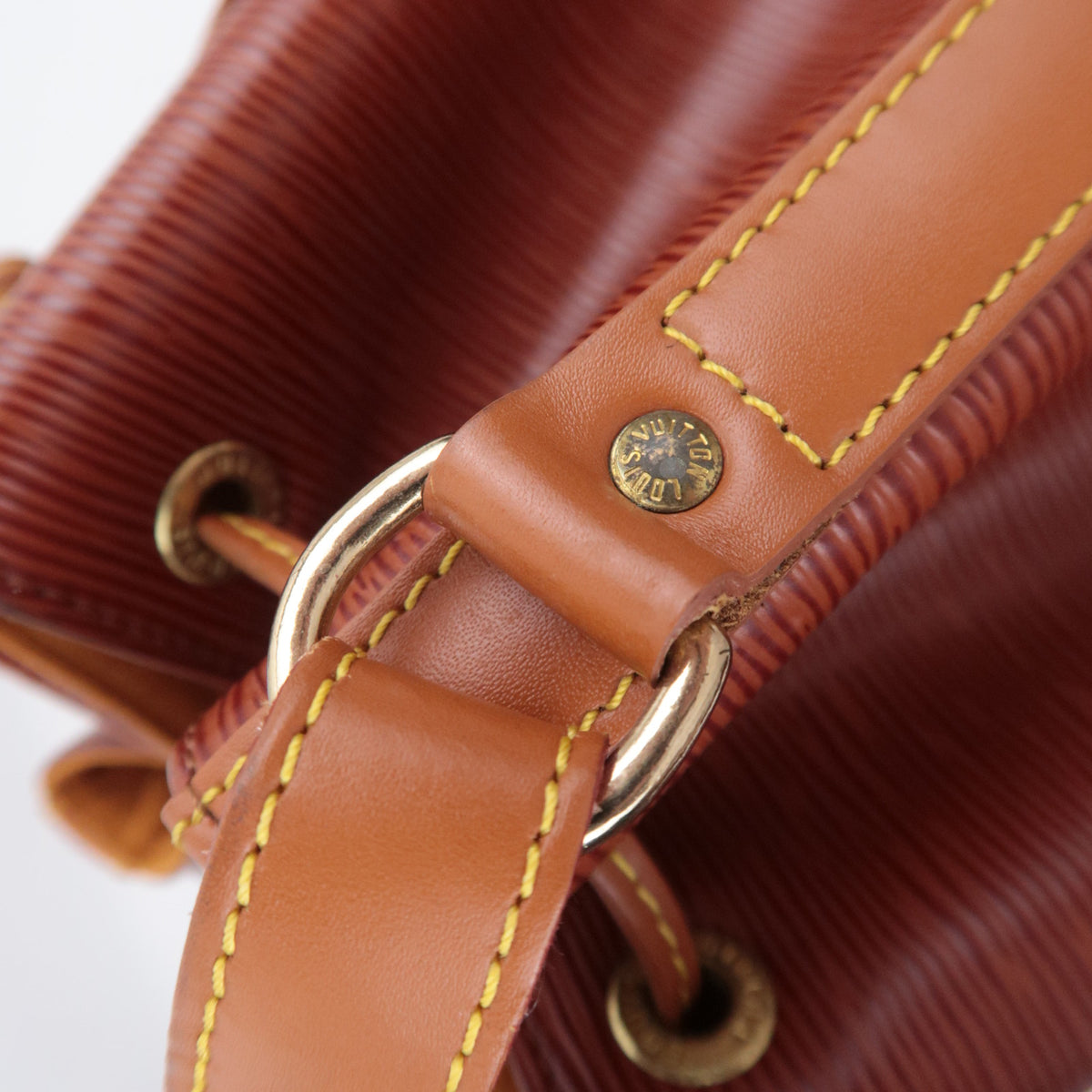 Louis Vuitton Epi Noe Two Tone Bag Kenya Brown / Zipang Gold M44028