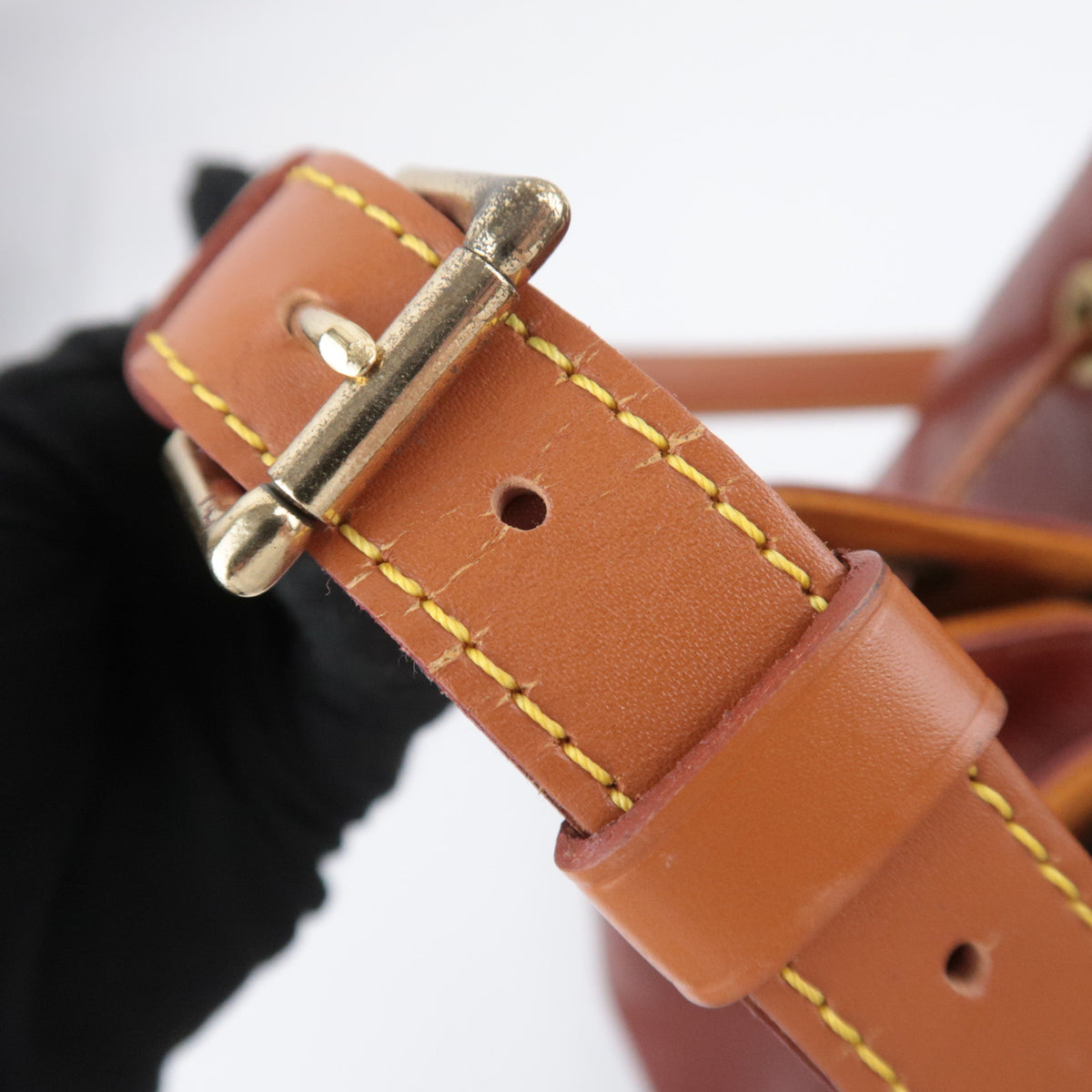 Louis Vuitton Epi Noe Two Tone Bag Kenya Brown / Zipang Gold M44028