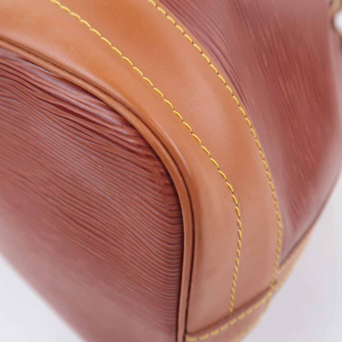 Louis Vuitton Epi Noe Two Tone Bag Kenya Brown / Zipang Gold M44028