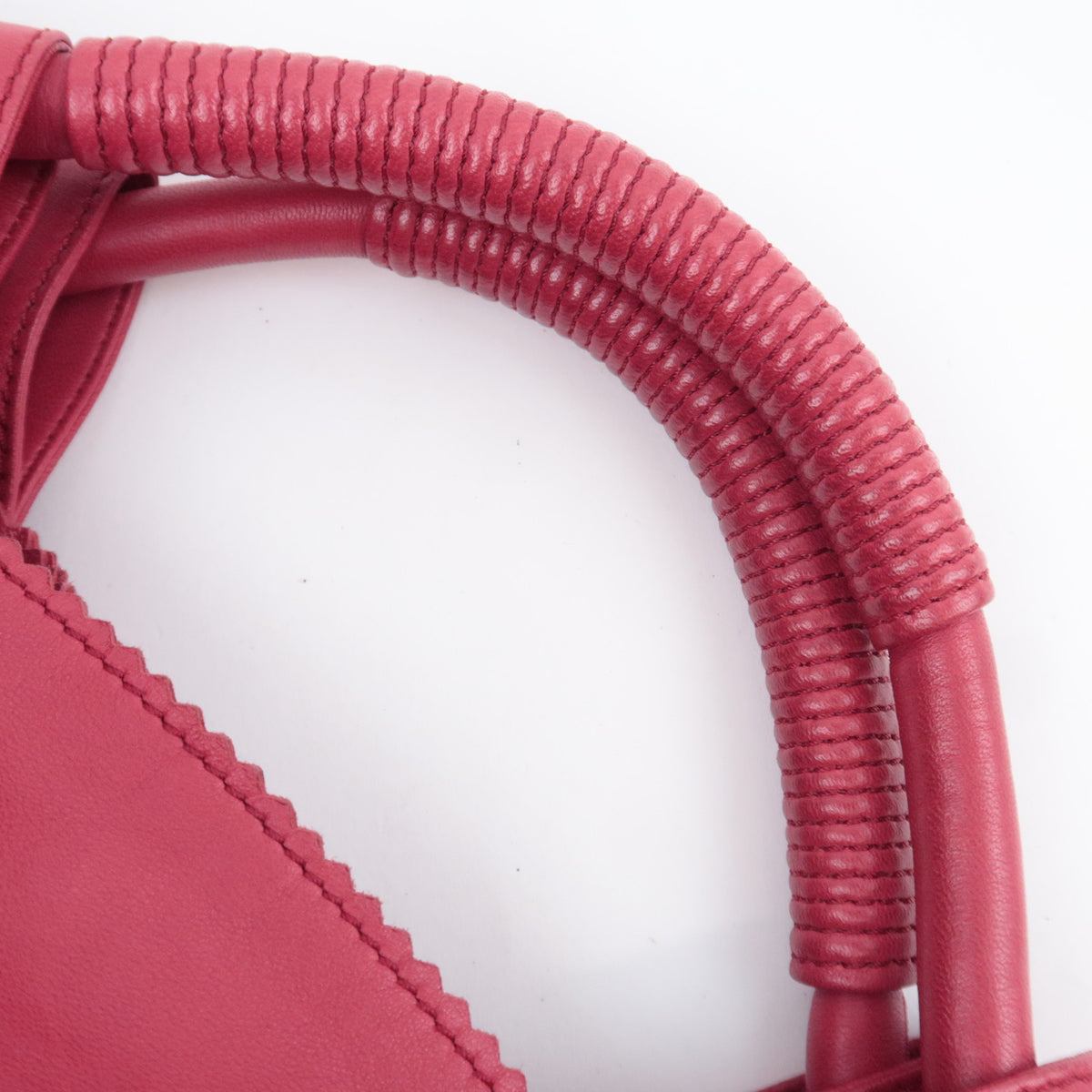 LOEWE Nappa Aire Anagram Leather Handbag Red