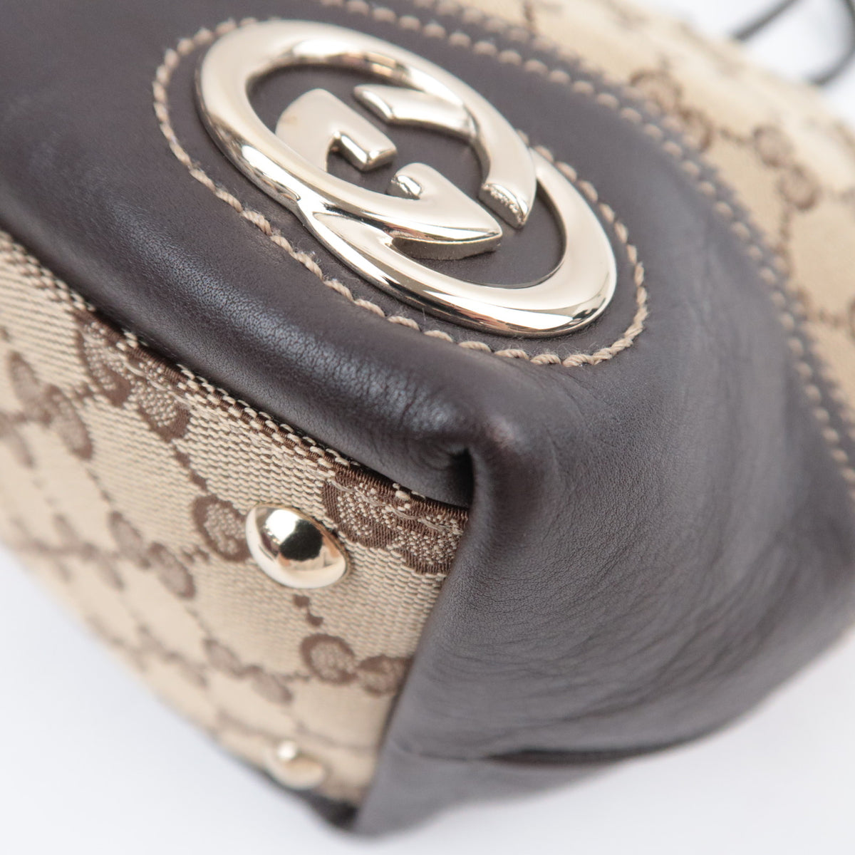 GUCCI New Britt GG Canvas Tote Bag Beige 169946