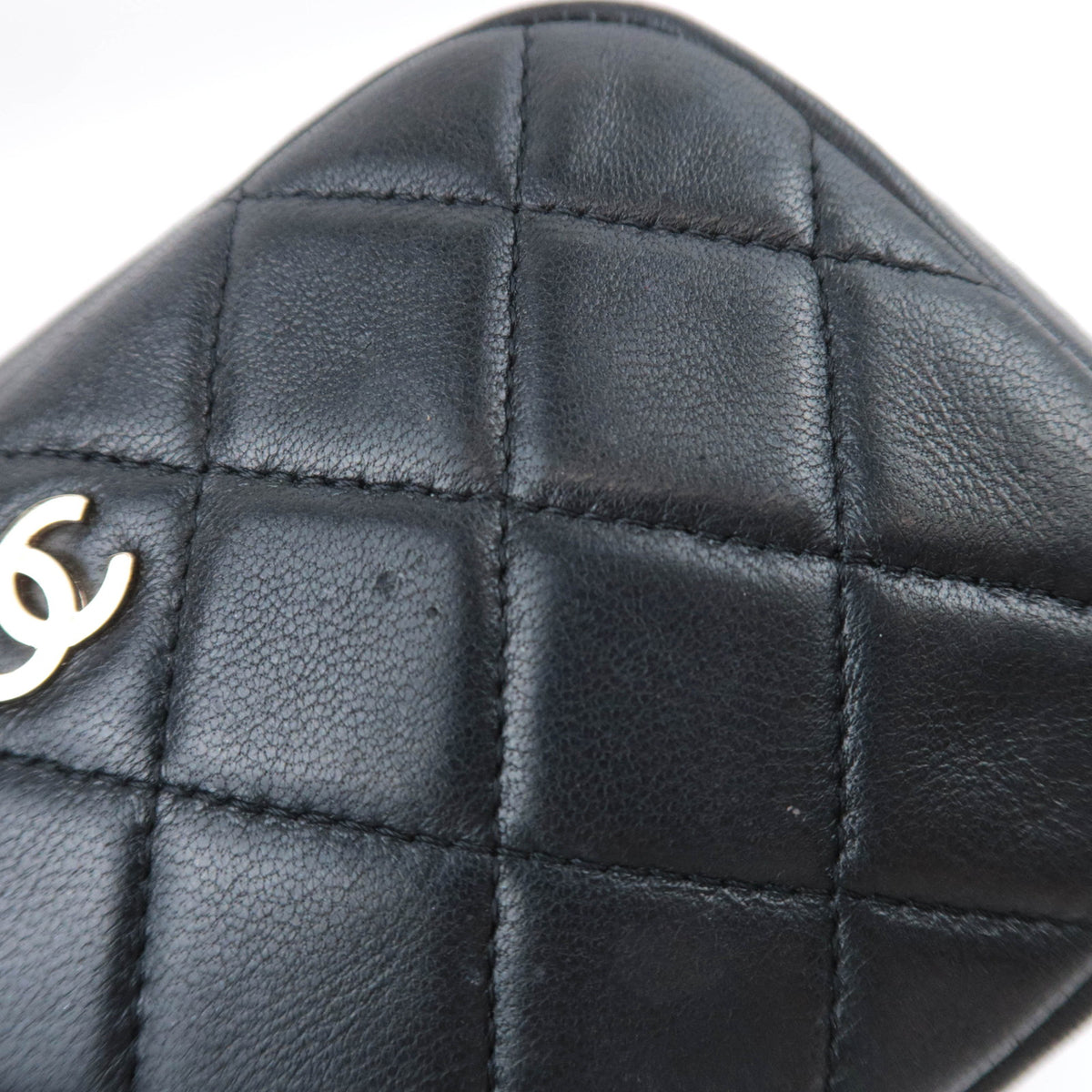 CHANEL Matelasse Mini Cosmetic Pouch Lambskin