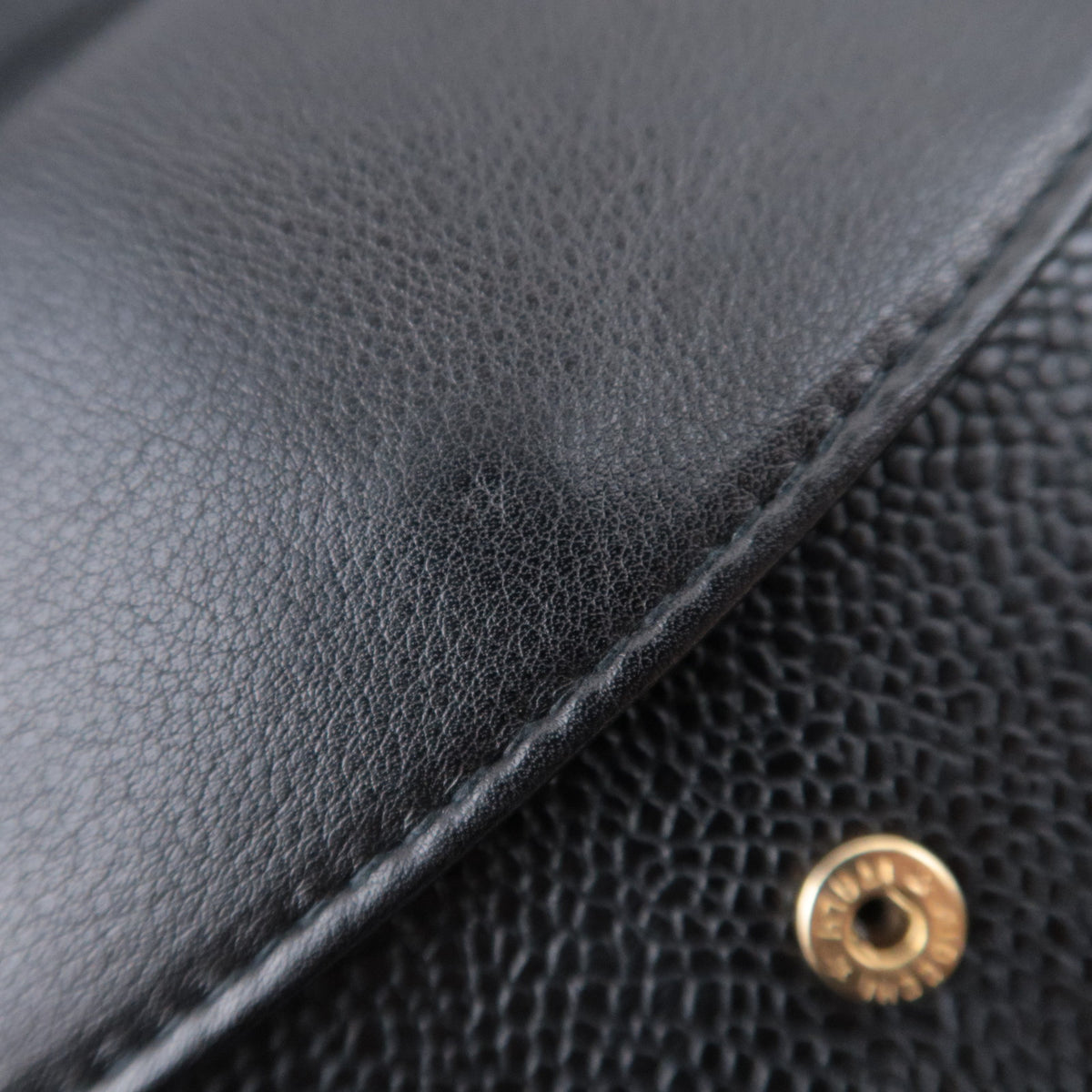 CHANEL Coco Mark Bi-Fold Long Flap Wallet Caviarskin Black
