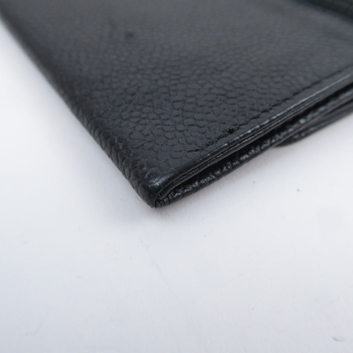 CHANEL Coco Mark Bi-Fold Long Flap Wallet Caviarskin Black