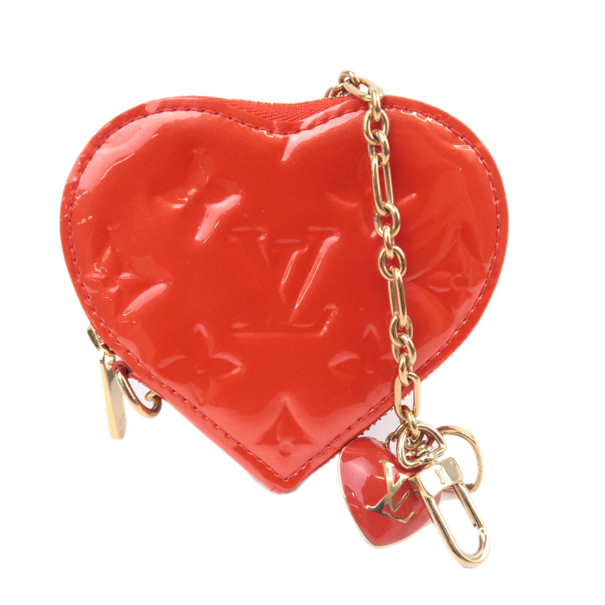 Louis Vuitton Monogram Vernis Porte Monnaie Coeur Orange Sunset M9365893490