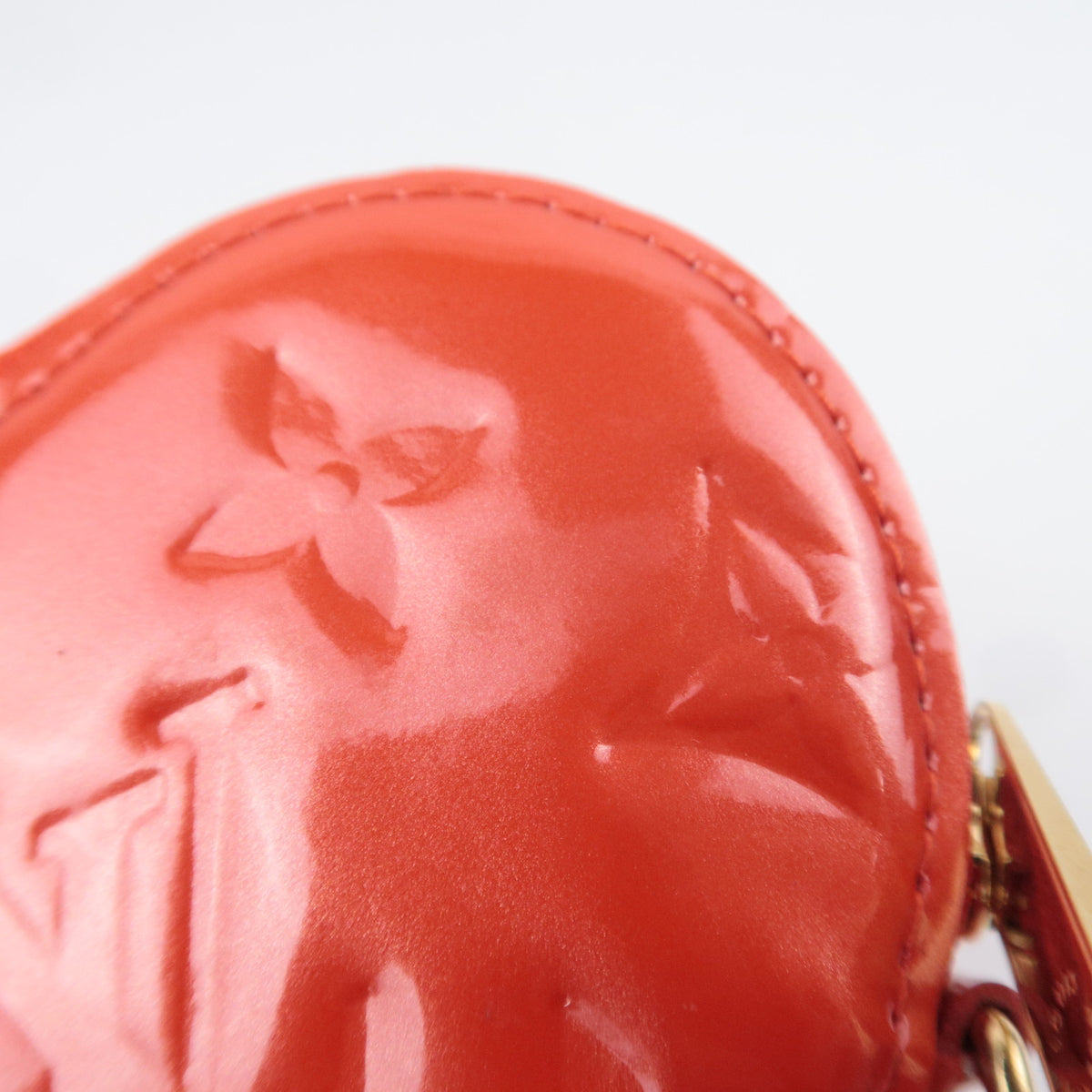 Louis Vuitton Monogram Vernis Porte Monnaie Coeur Orange Sunset M93658