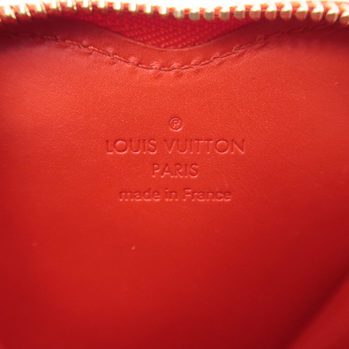 Louis Vuitton Monogram Vernis Porte Monnaie Coeur Orange Sunset M93658
