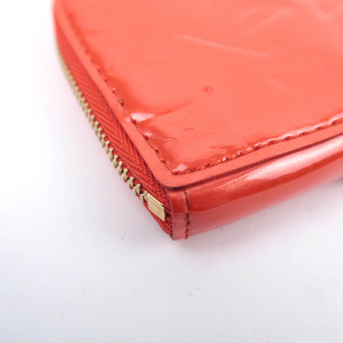 Louis Vuitton Monogram Vernis Porte Monnaie Coeur Orange Sunset M93658