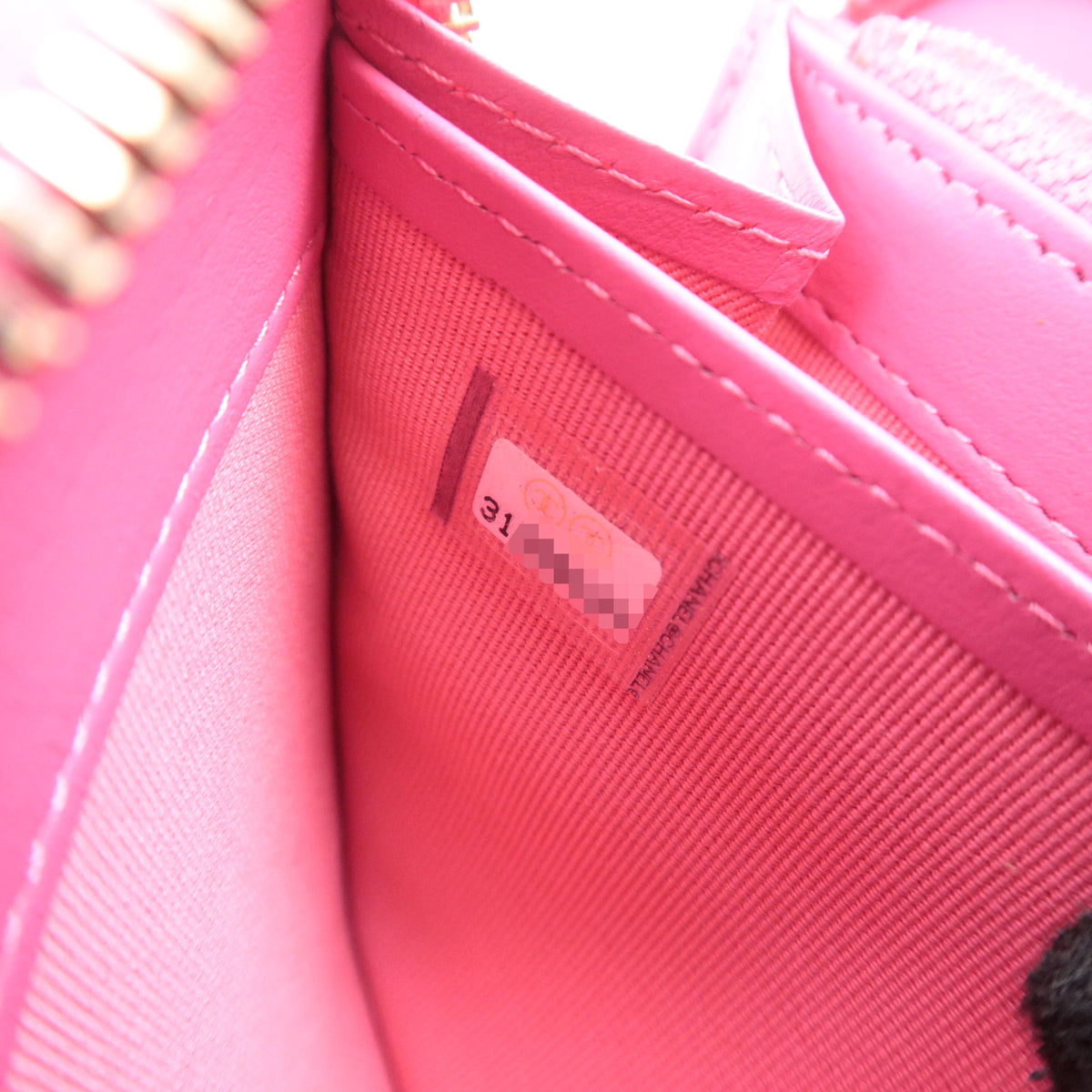 CHANEL Camellia Zip Around Leather Long Wallet