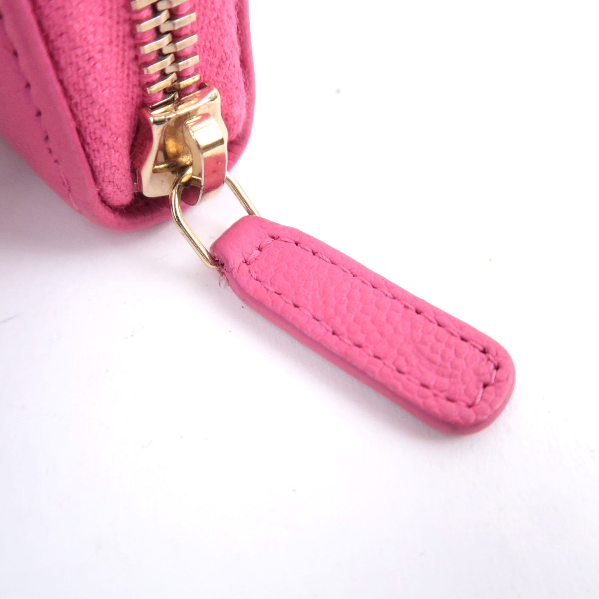CHANEL Camellia Zip Around Leather Long Wallet