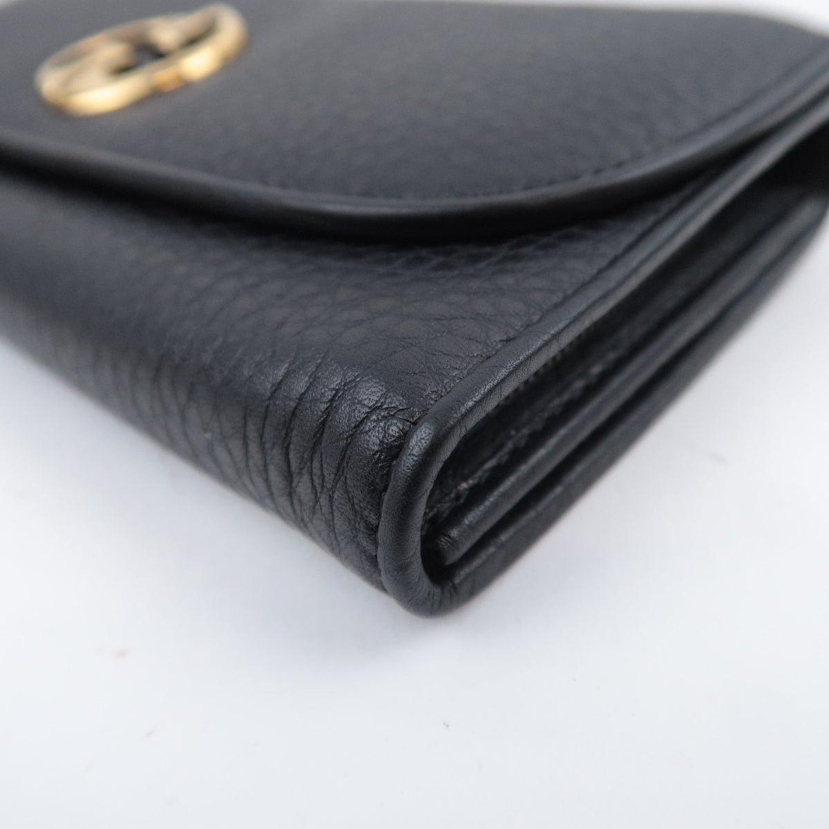 GUCCI Double G Leather Bi-Fold Long Wallet 245739