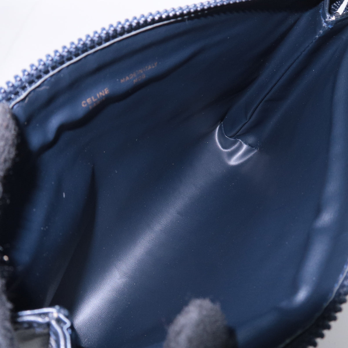 CELINE C Macadam Horse Carriage Clutch Bag