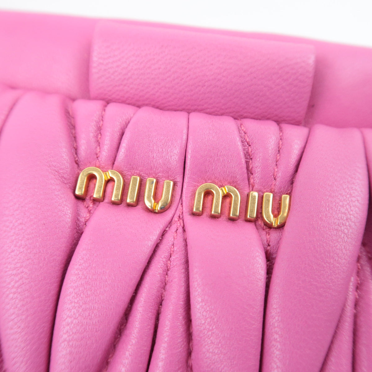 MIU MIU Matelasse 2Way Flat Shoulder Bag Clutch Bag RP0356