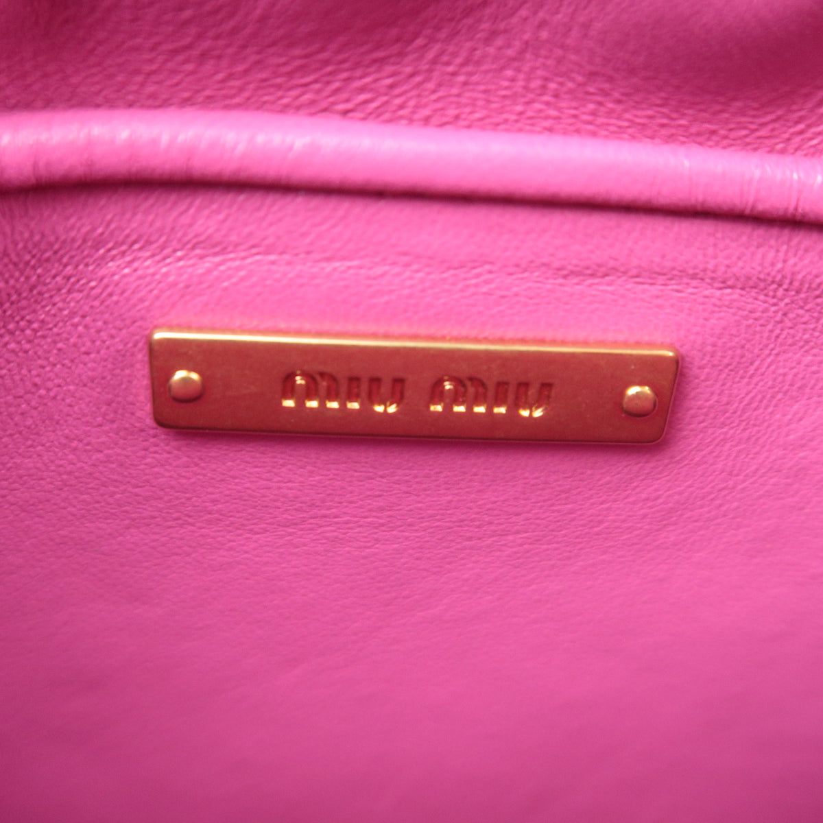 MIU MIU Matelasse 2Way Flat Shoulder Bag Clutch Bag RP0356
