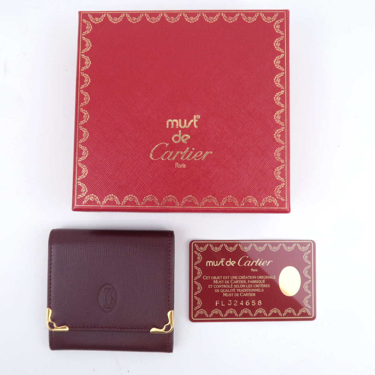 Cartier Must Line Leather Small Coin Case