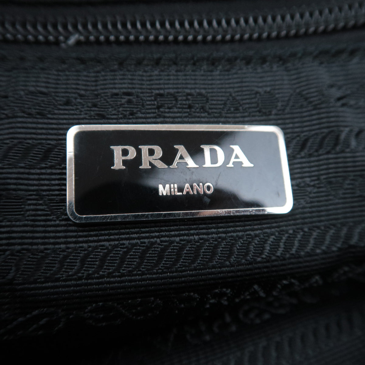 PRADA Nylon Leather Drawstring Backpack